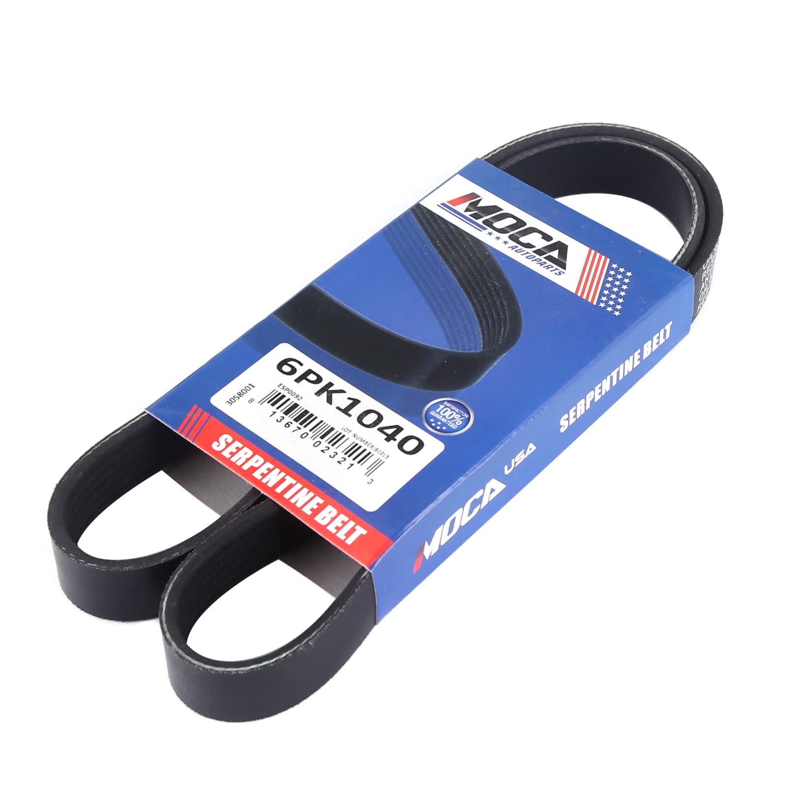 MOCA 6PK2325 EPDM Serpentine Belt for Dodge GMC 2.9L 3.7L DOHC 4-Door