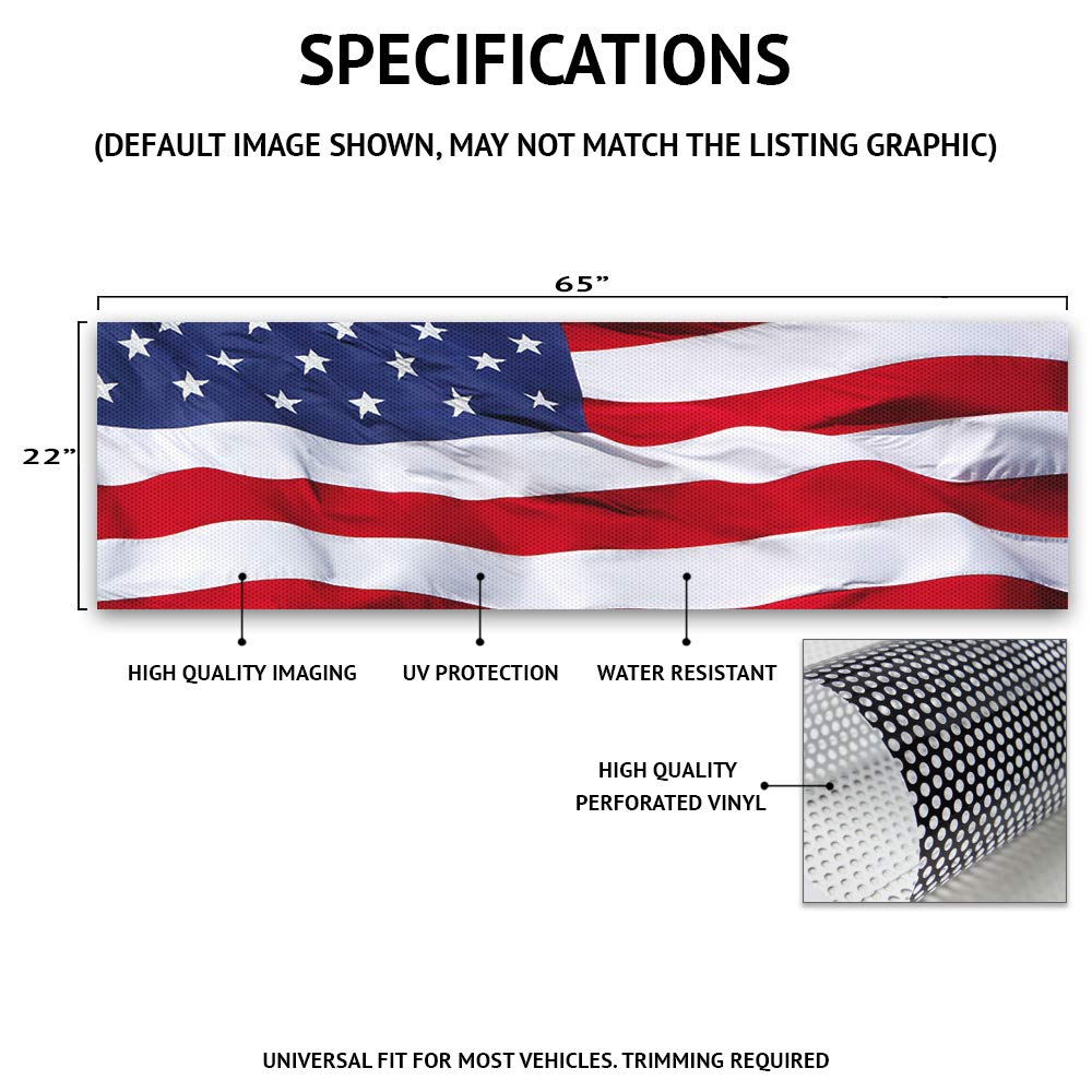 Signmission Deer Pattern 2 Rear Window Graphic Truck View Thru Vinyl Decal Hd Graphics Professional Grade Material Universal Fit