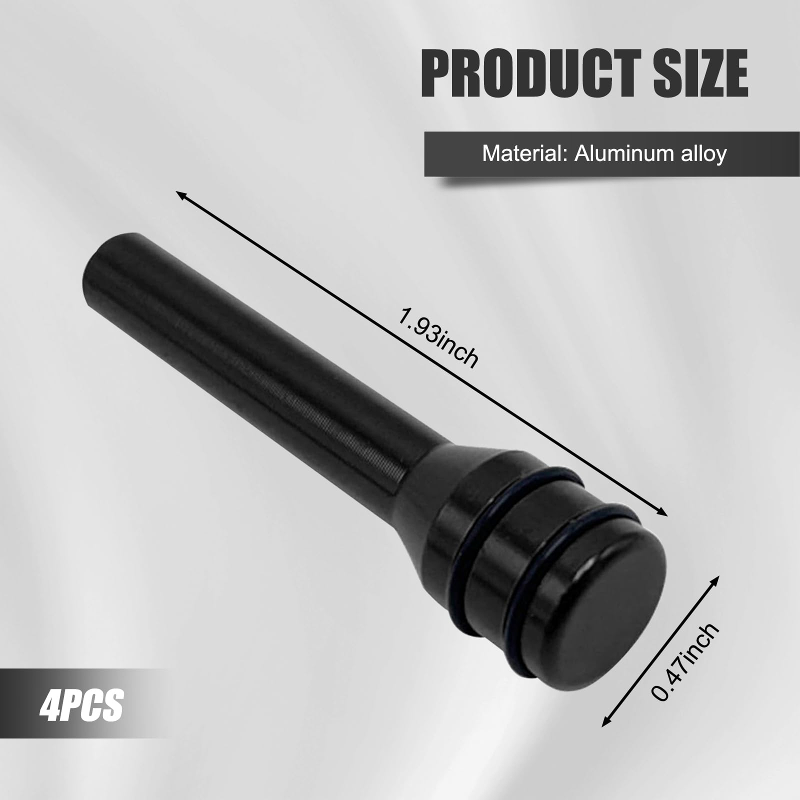 getfay Pack-4 Car Door Lock Knob Cover, 1.92'' x 0.47'' Alloy Smooth Easy to Hold Personalized Eye-catching Decoration, Inner Do