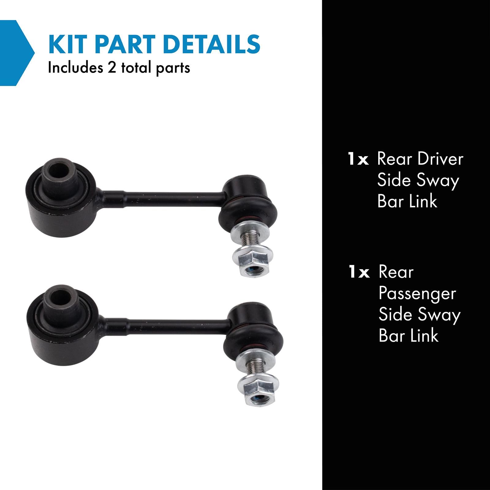Trq Rear Sway Bar Stabilizer Link Set Compatible With 2020-2023 Toyota Highlander 2021-2023 Sienna
