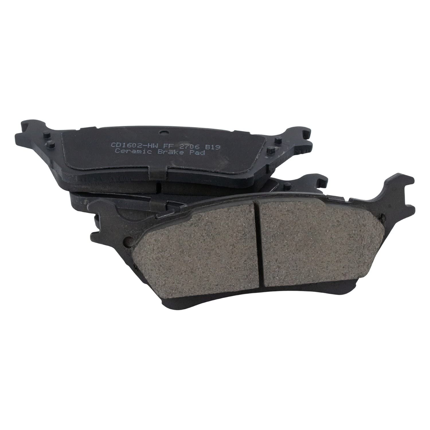 TRQ Rear Brake Pad & Rotor Kit Brake Pads Brake Rotor Ceramic Compatible with 2012-2018 Ford F-150