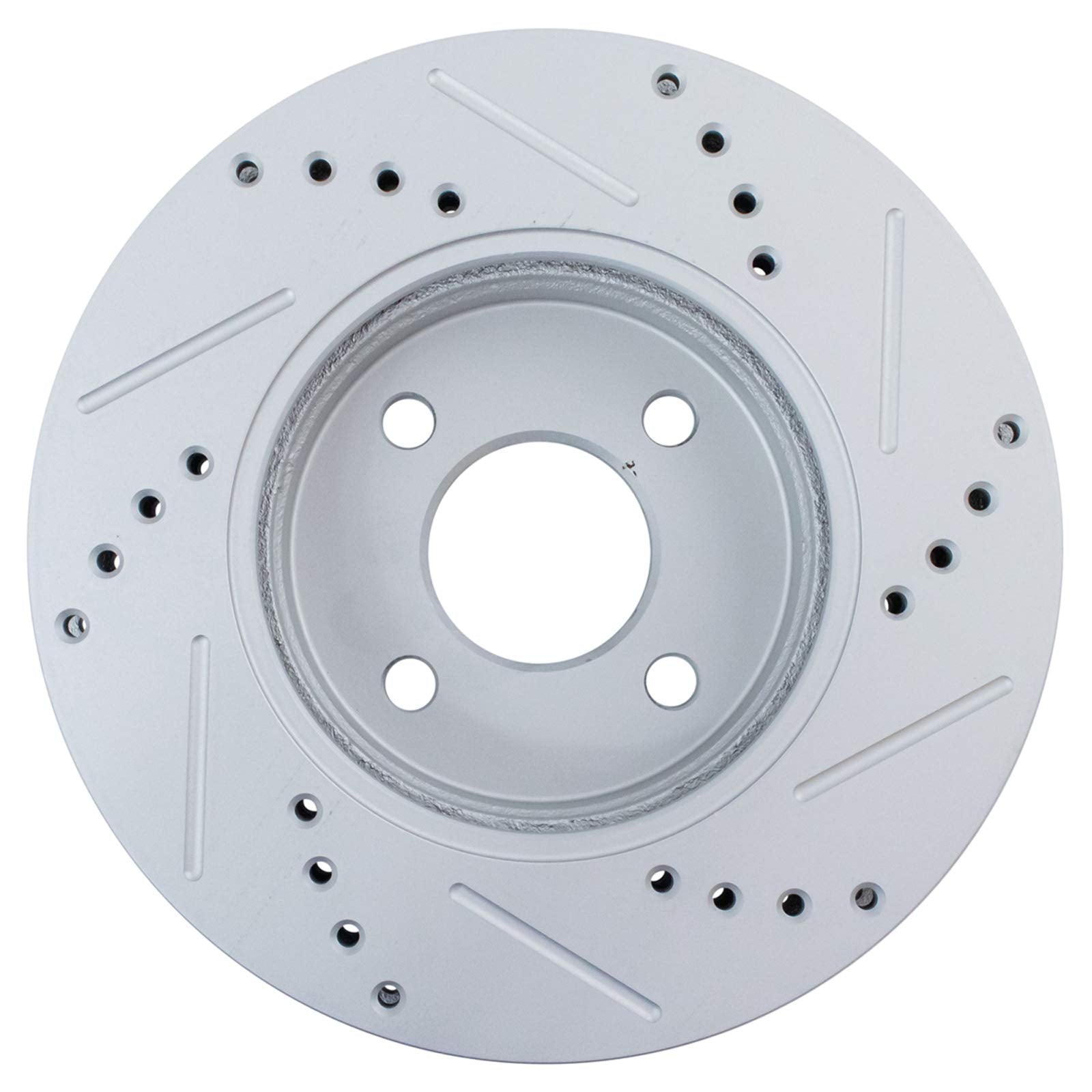 Trq Front Performance Brake Rotors Set Premium G-Coated Cross Drilled & Slotted Compatible With 2005-2010 Chevrolet Cobalt 2007-