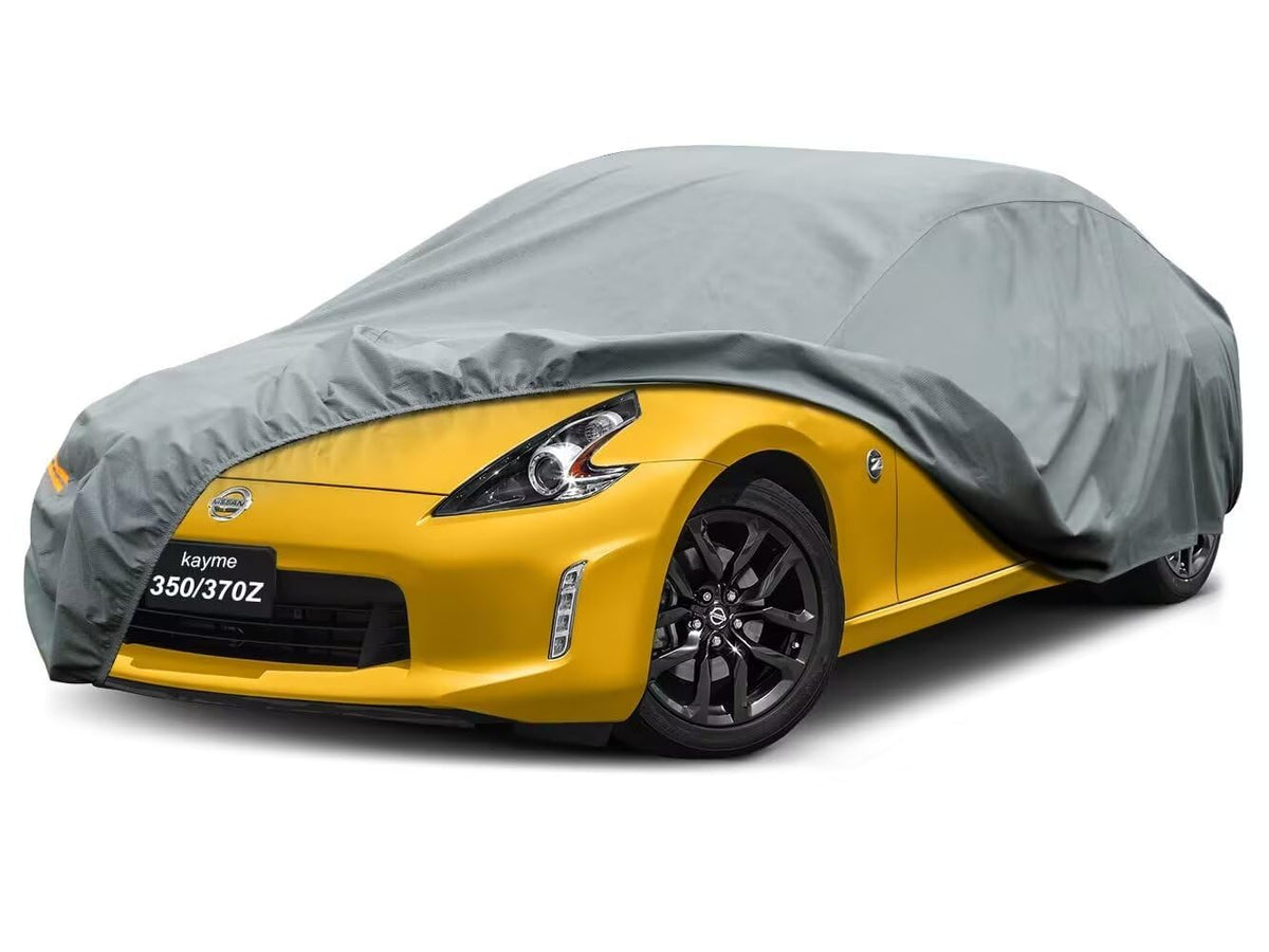 Kayme Heavy Duty Car Cover Custom Fit Nissan 350Z 370Z Roadster/Coupe Nismo(2003-2025) Waterproof All Weather For Automobiles, F