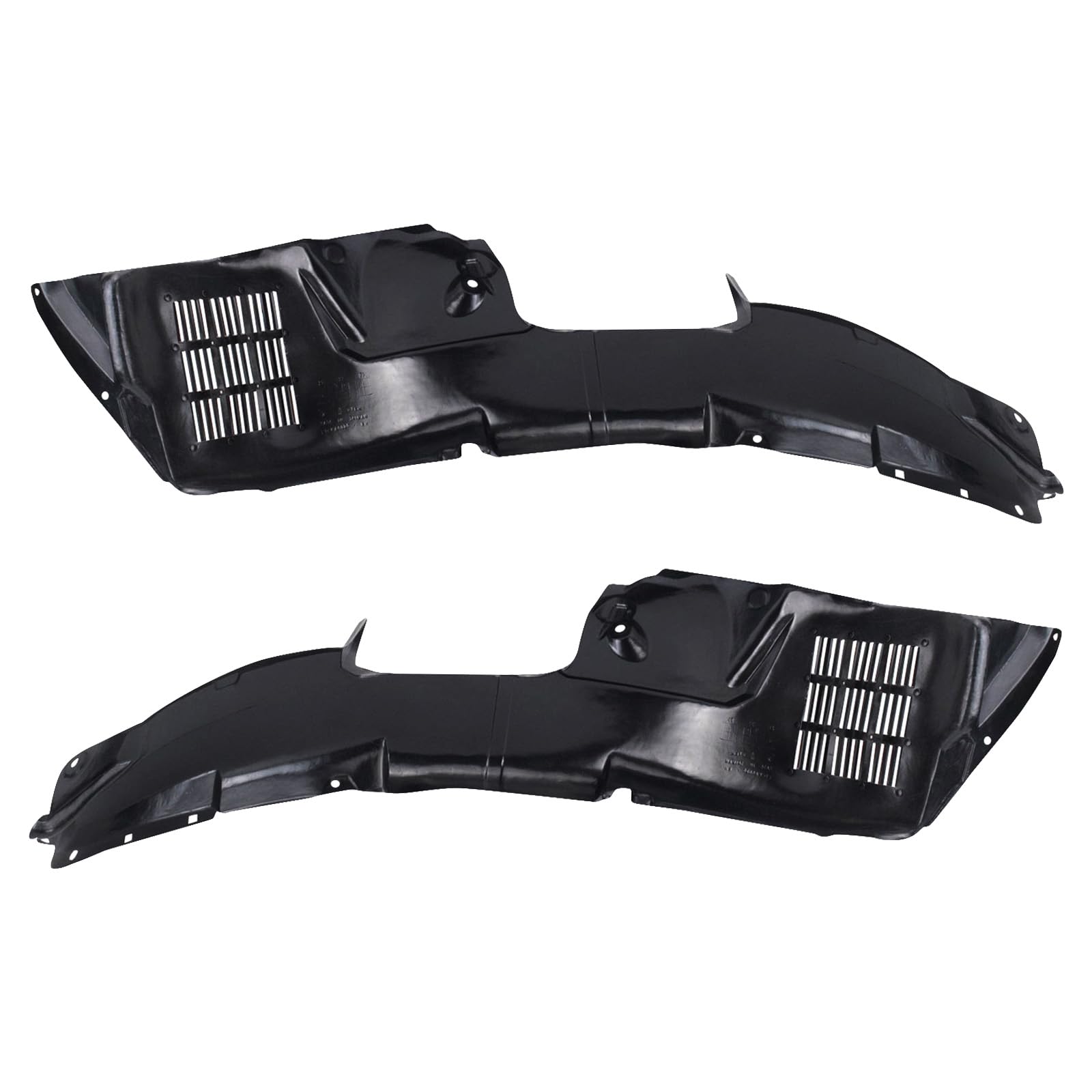 Trq Front Inner Fender Liner Set Compatible With 2010-2011 Kia Soul Ki1248115 Ki1249115