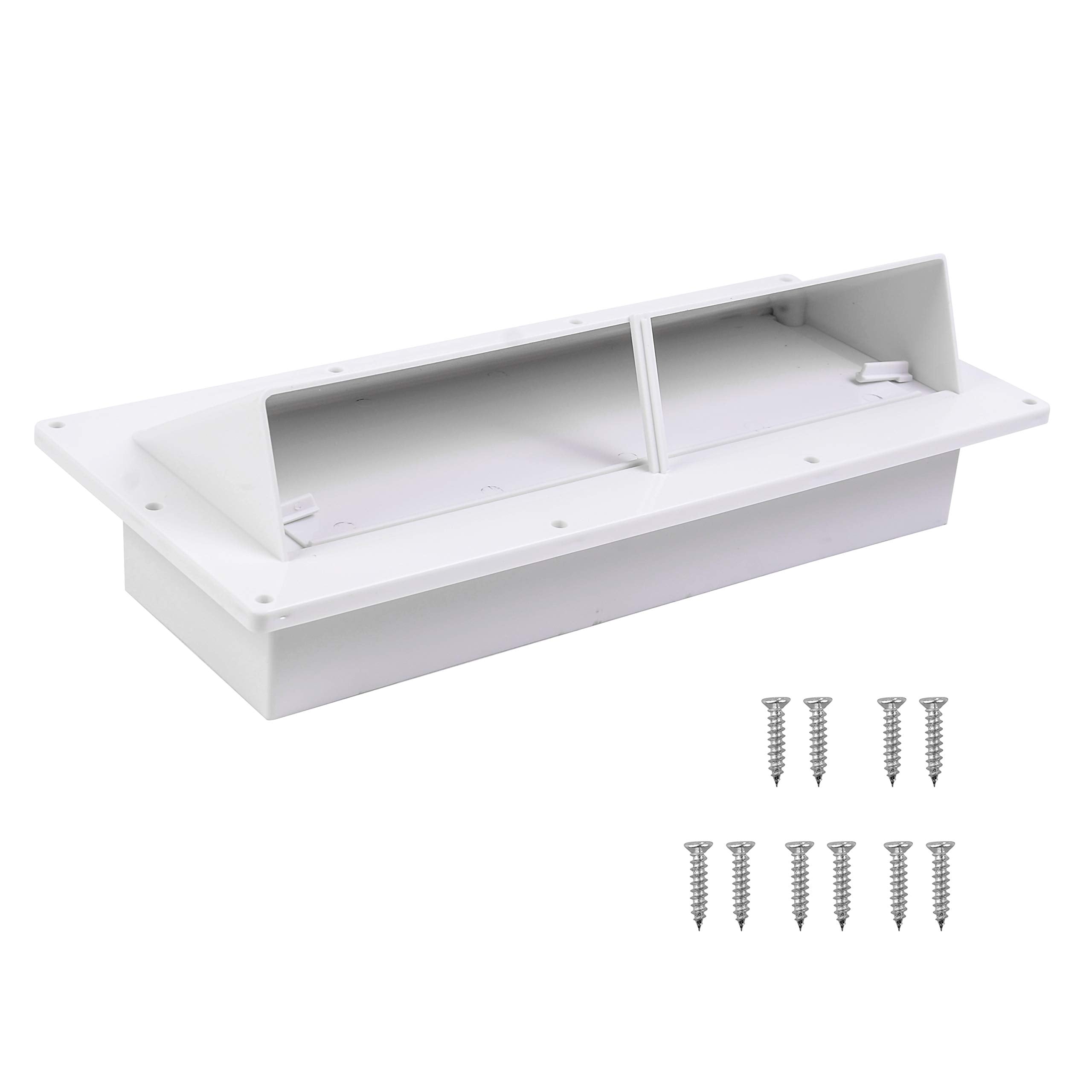 Rvguard Rv Range Hood Exhaust Vent Cover White For Motorhome Trailer (Include 10Pcs Screws)
