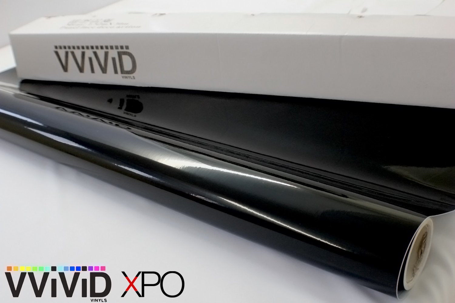 Vvivid Gloss Black Vinyl Wrap Adhesive Film 24 Inches X 12 Inches Air Release Decal Sheet