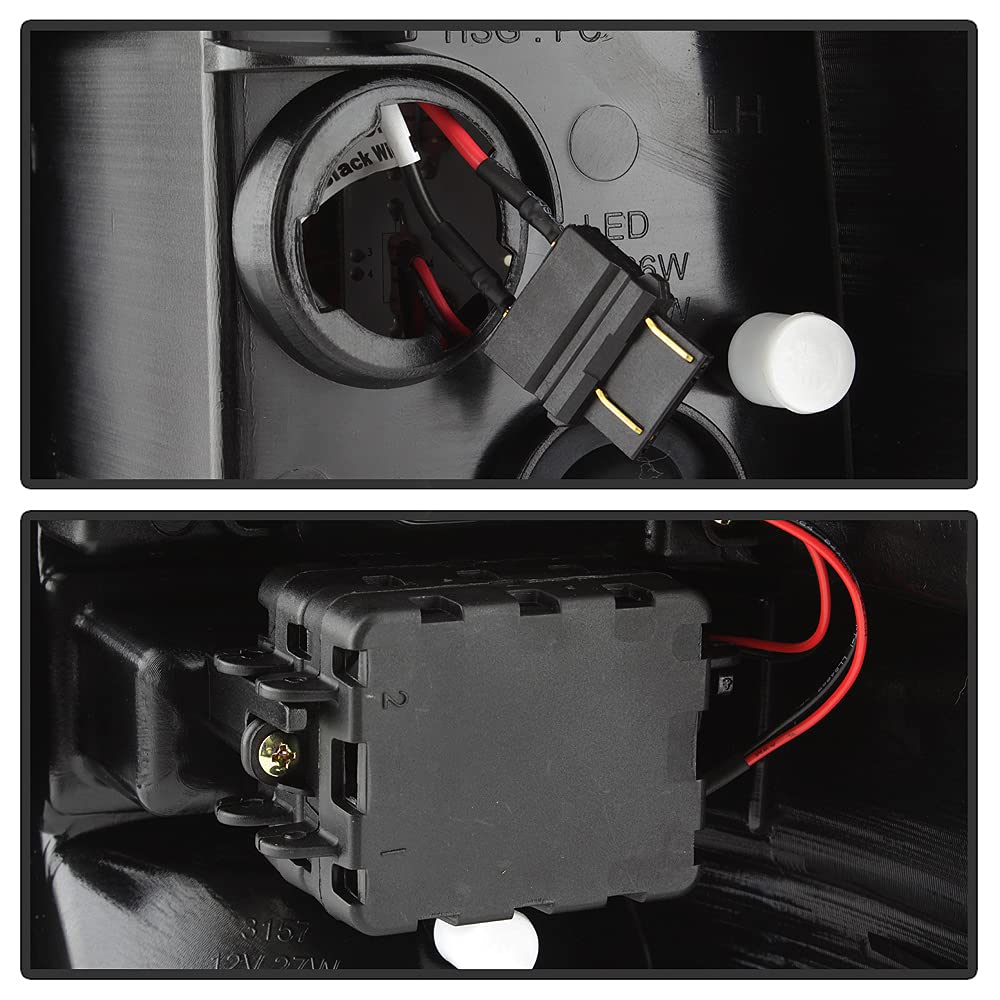 Acanii - For 2000-2006 Chevy Suburban 1500 2500 Tahoe Gmc Yukon Black Smoked Led Tube Tail Lights Brake Lamps Left+Right