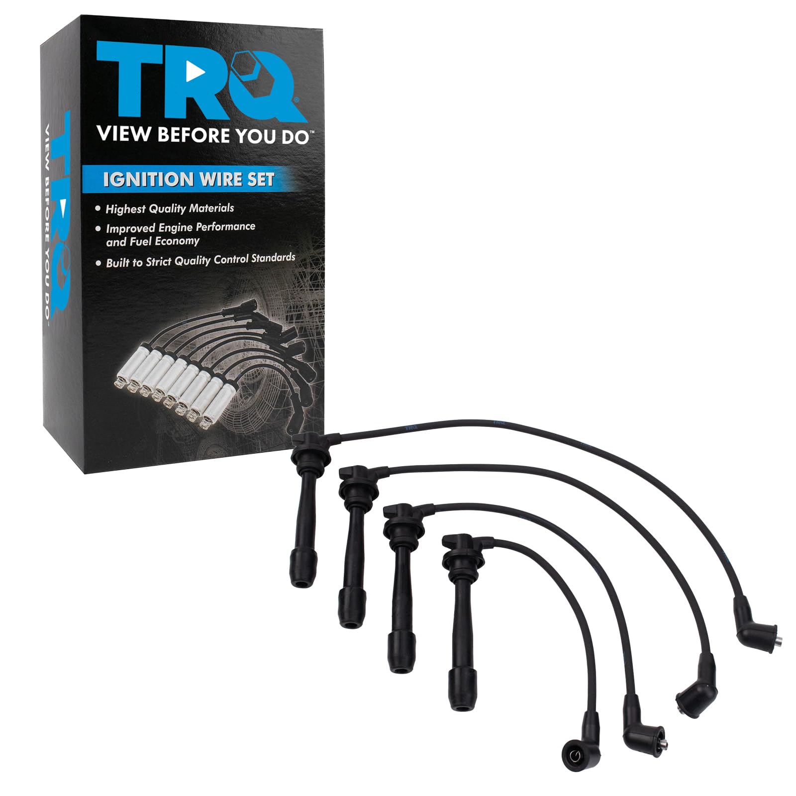 Trq Spark Plug Wire Set Compatible With 2001-2004 Hyundai Accent