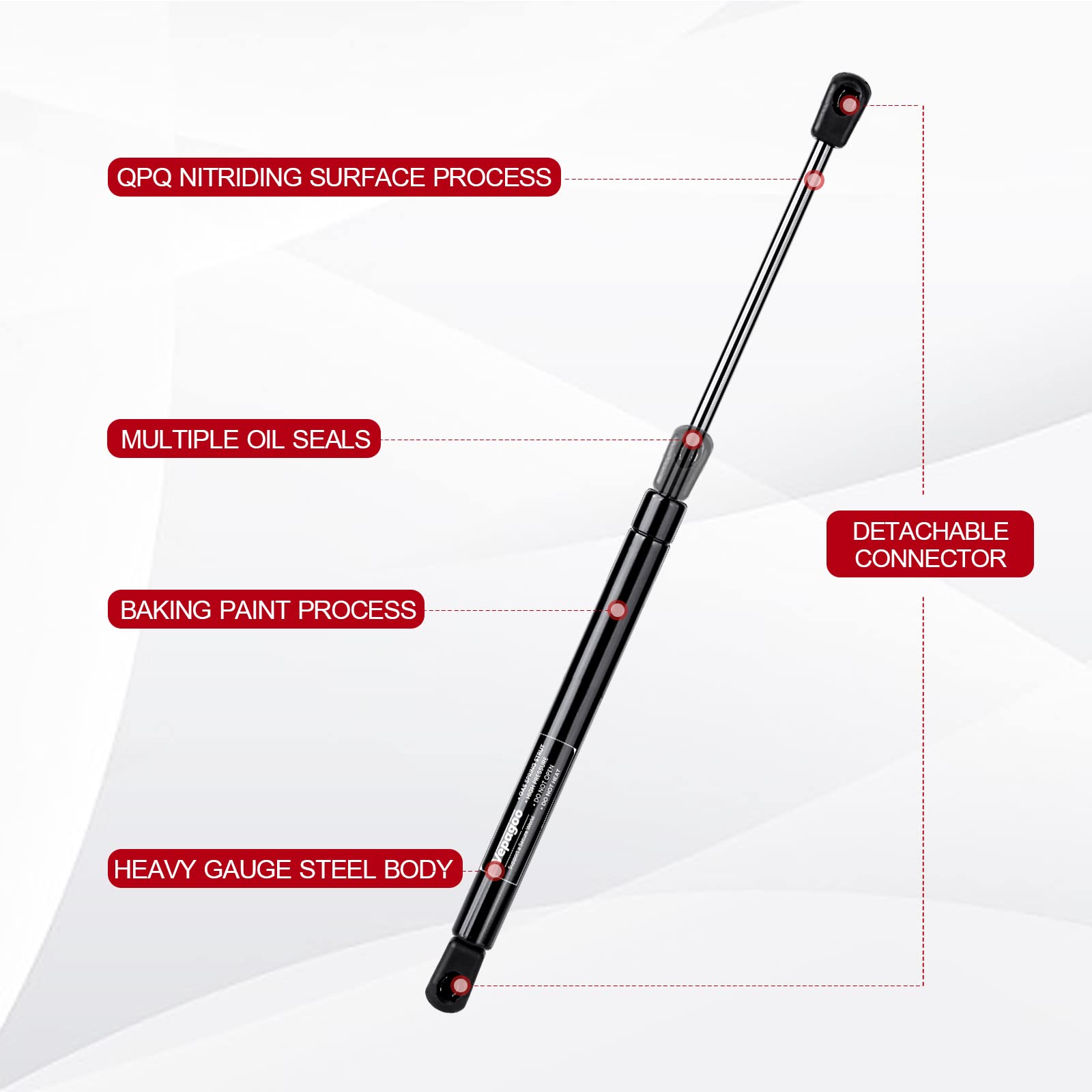 Vepagoo Se200P50 20 Inch 50Lbs/222N Struts Shock For Are Leer Truck Bed Tonneau Cover Rv Bed Lift Support Camper Shell, Shed Window Floor Hatch Door, And Other Diy Applications, Sl-14-50, Set Of 2.