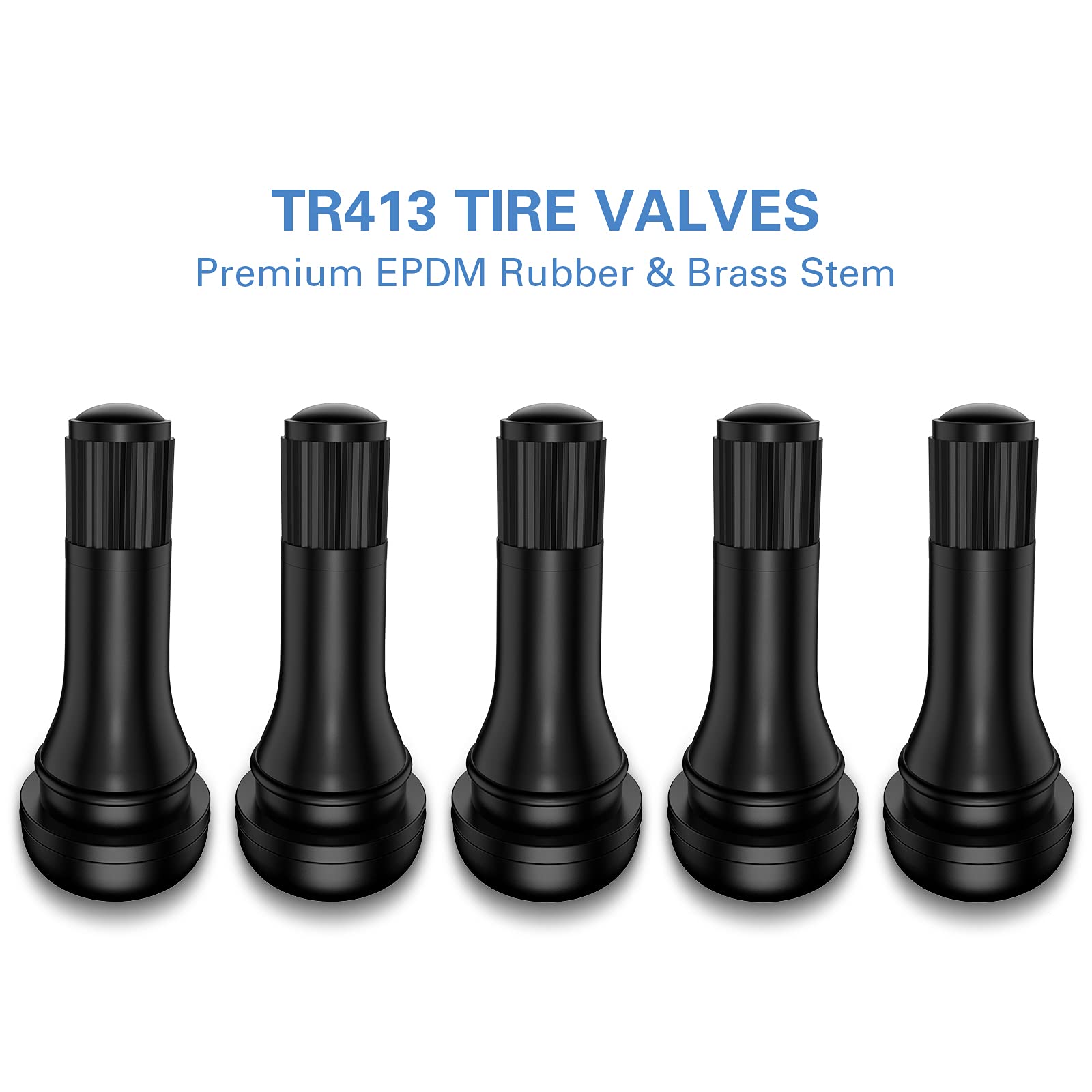 Ckauto Tr413 Rubber Snap-In Tire Valve Stem (5Pcs/Bag)