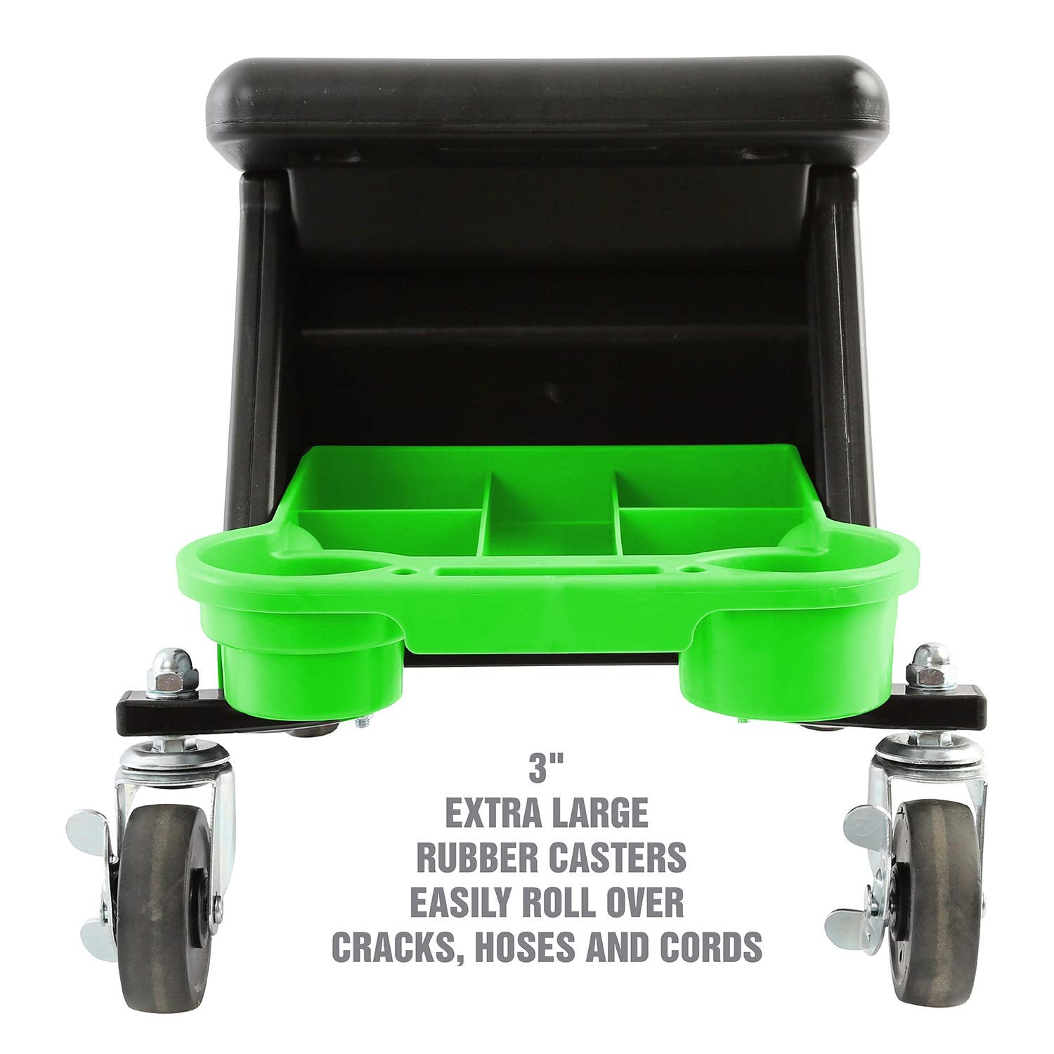 OEMTOOLS 24986 Heavy-Duty Rolling Workbench and Creeper Seat, Mechanics Stool with Wheels, Creepers, Shop Stools With Wheels, Au