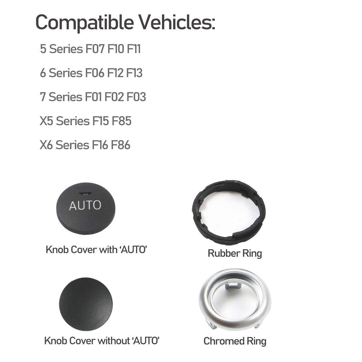 Jaronx For Bmw Air Conditioning Knob,Climate Control Knob Button Repair Kit Auto Temperature Adjustment Rotation Knob Switch For Bmw 5 Series F10 F11,6 Series F12 F13,7 Series F01 F02, X5 F15, X6 F16