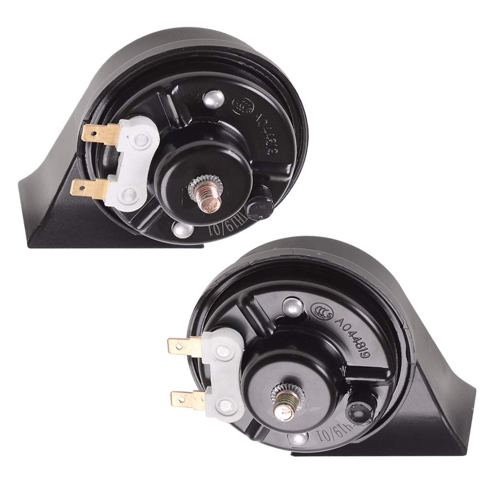 Evermotor Car Horn Universal 12V Loud Air Horn Signal Speaker For Motorcycle,Truck,Golf Cart,Moped,Scooter,Atv 118 Db Snail Horns With E-Mark(2Pcs)