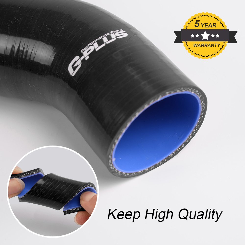 PIT66 Silicone Radiator Hose Kit,Compatible with 1989-1993 Mazda Roadstar Miata MX-5 NA6CE B6ZE 1.6L Black with Clamps