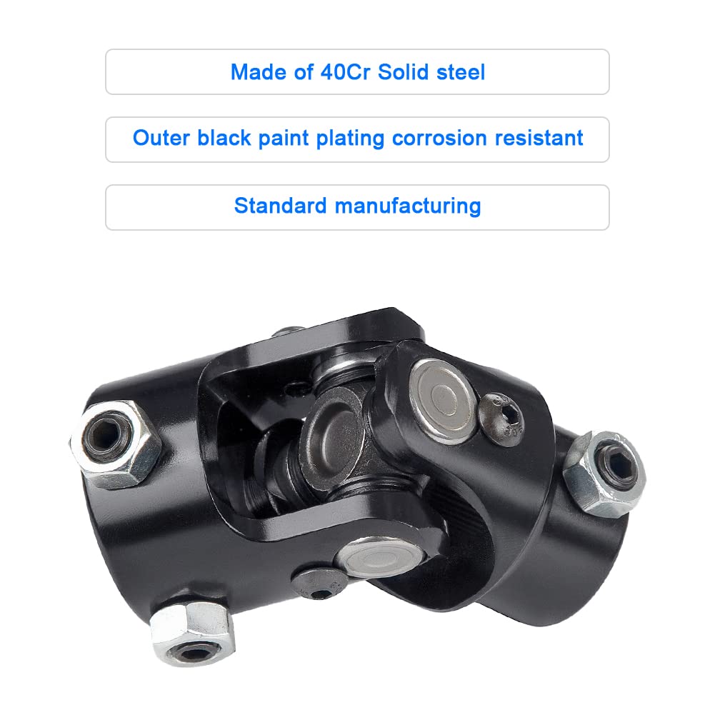 Wmphe Single Steering Shaft Universal U Joint 3/4''-36 Spline To 1'' Dd, 83Mm (3-1/4'') Working Angle 35Degree