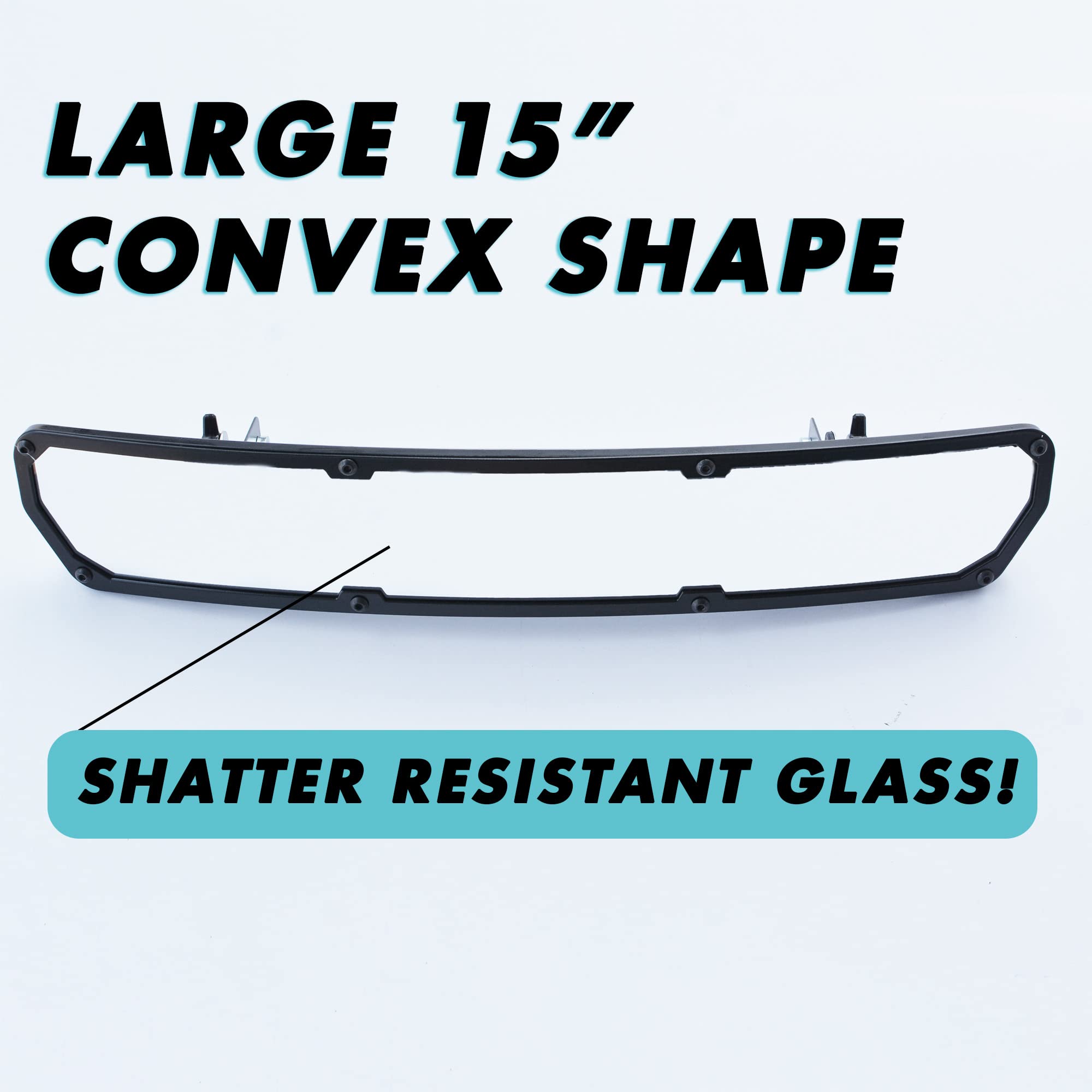 Chupacabra Offroad Deluxe Side By Side Rear View Utv Mirror - 1.75'' Rzr 800 900 1000 Turbo - Tool Free Convex Low Profile Utv R