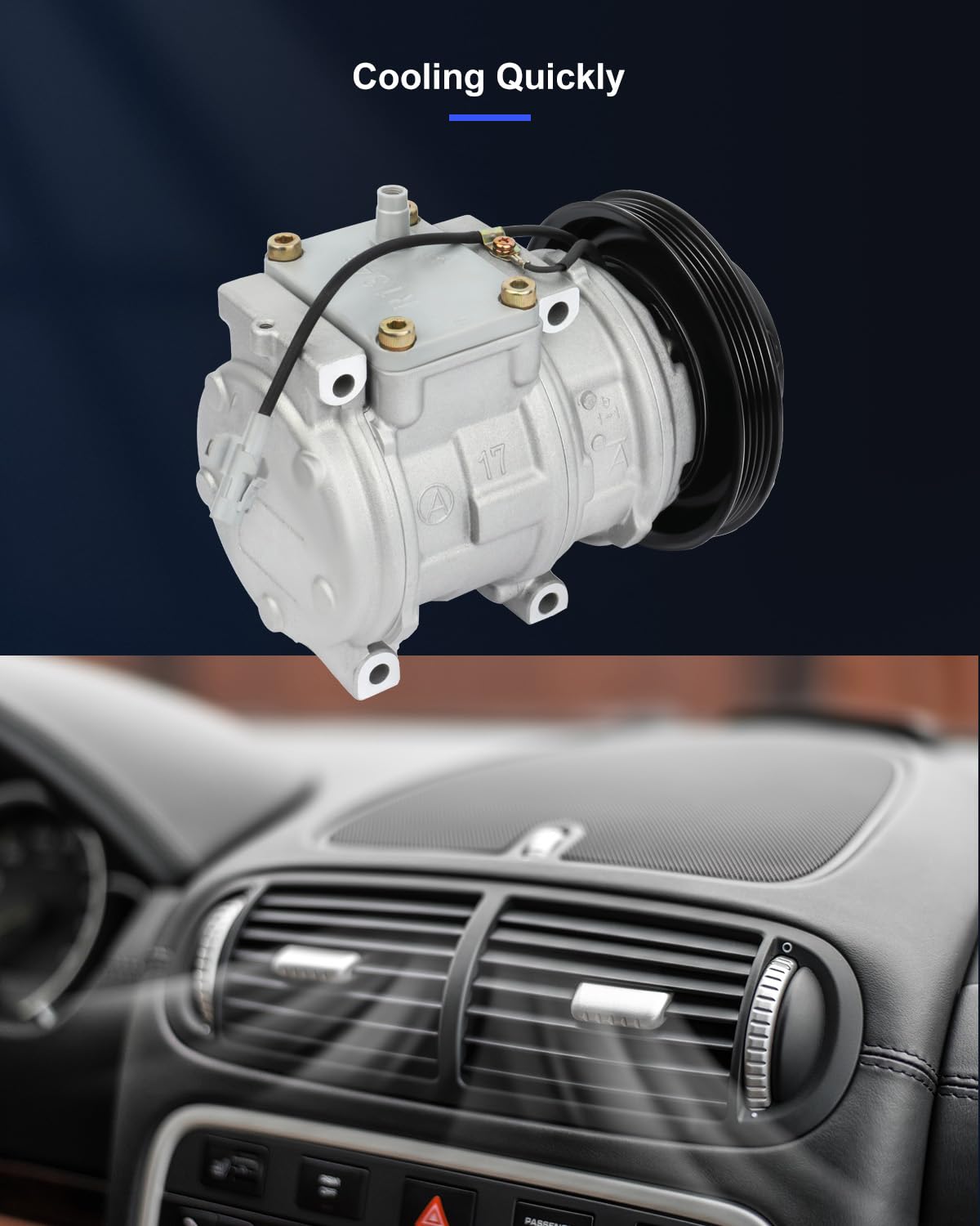 Eccpp A/C Compressor With Clutch 1996-2002 For Toyota 4Runner 2.7L 3.4L Ac Compressor