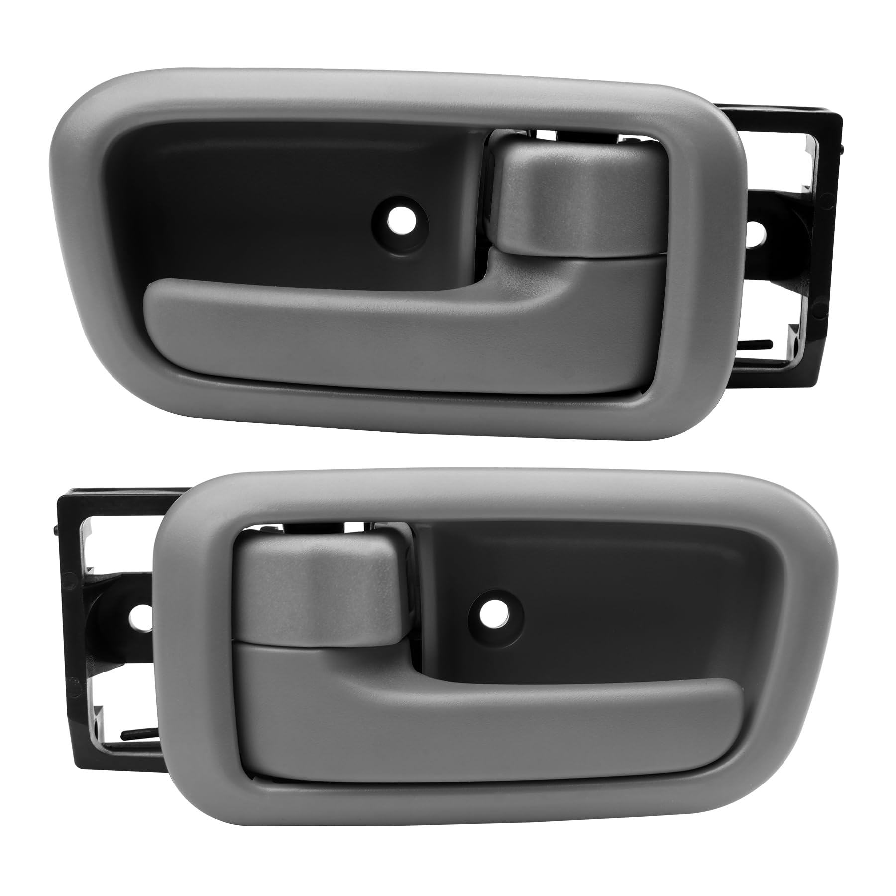 Interior Door Handles W/ Bezel (Pair), Compatible with 2000 2001 2002 2003 2004 2005 2006 Toyota Tundra, Gray, Front Left Driver