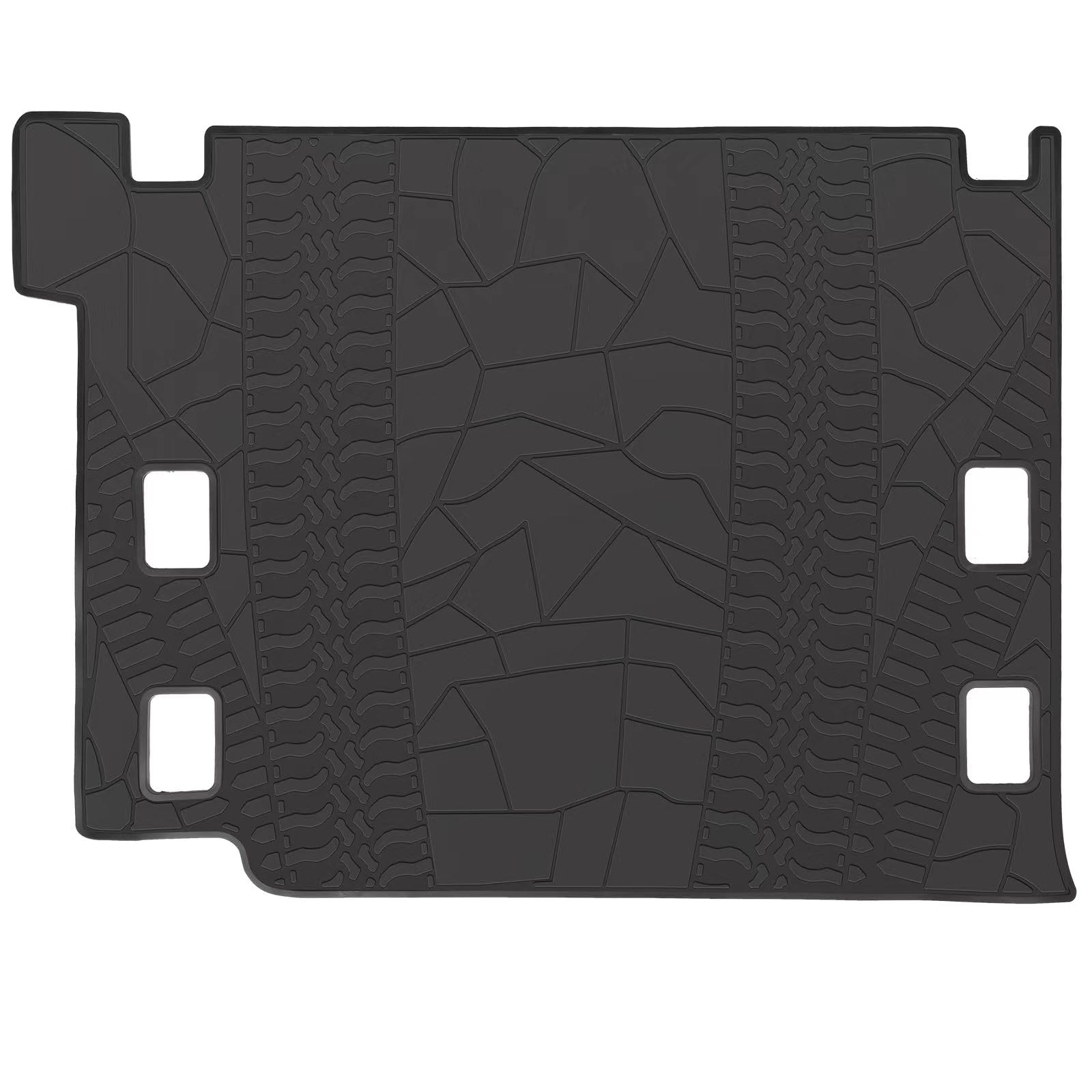 San Auto Cargo Liners Custom Fit For Jeep Wrangler Jl 4Xe 4 Door 2021 2022 2023 2024 2025 Trunk Mats Full Black All Weather Rubb