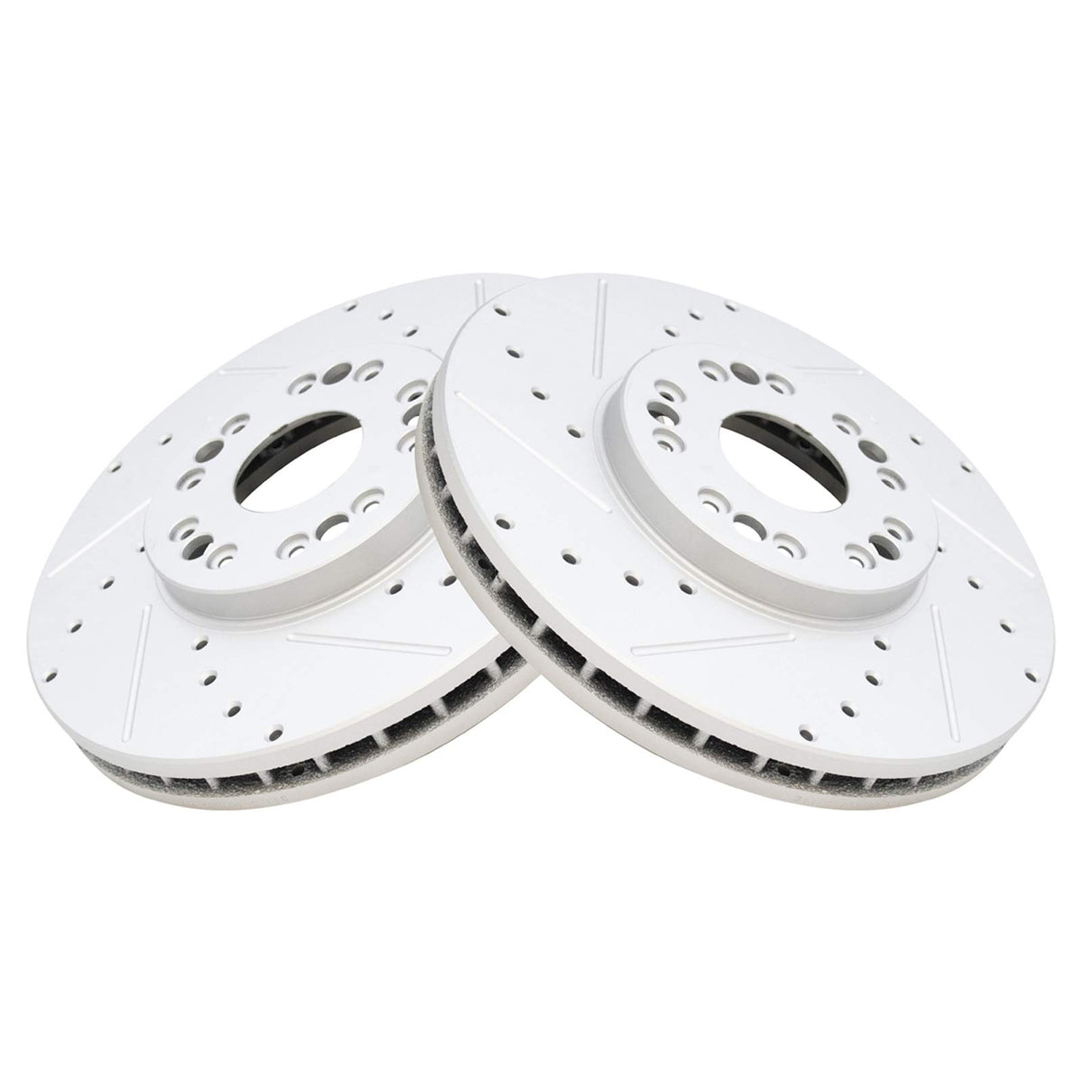 Trq Front Performance Brake Rotor Drilled Slotted Pair Set For Lexus Gs300 / Gs400 / Gs430 / Is300 / Ls400 / Sc300 / Sc400 / Sc4