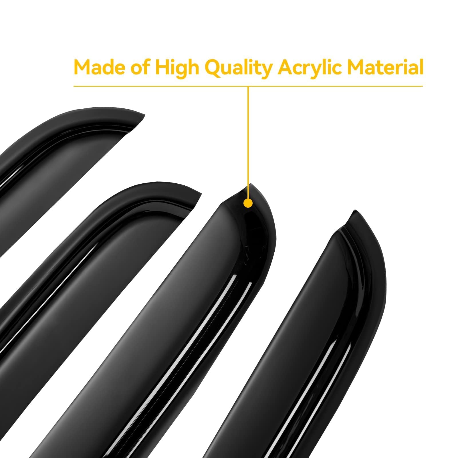 Cxdar Window Rain Guards For 2007-2013 Chevy Silverado/Gmc Sierra 1500/Avalanche, 07-14 Silverado/Sierra 2500Hd 3500 Hd/Suburban