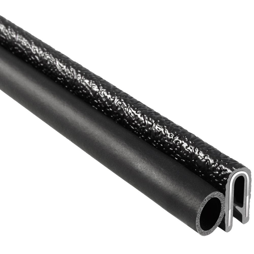 Trim-Lok Trim Seal With Side Bulb - Fits 1/8 Edge, 3/8 Bulb Seal Diameter, 25 Length - Pvc Plastic Trim With Epdm Rubber Seal, E