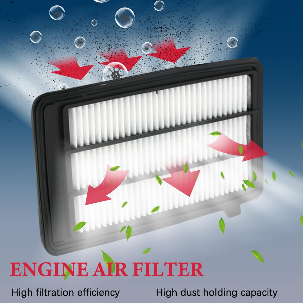 Apeixoto Engine Air Filter, (Ca12051) Air Filter Compatible With Honda Civic 2016-2021 With Oe # 17220-5Ba-A00