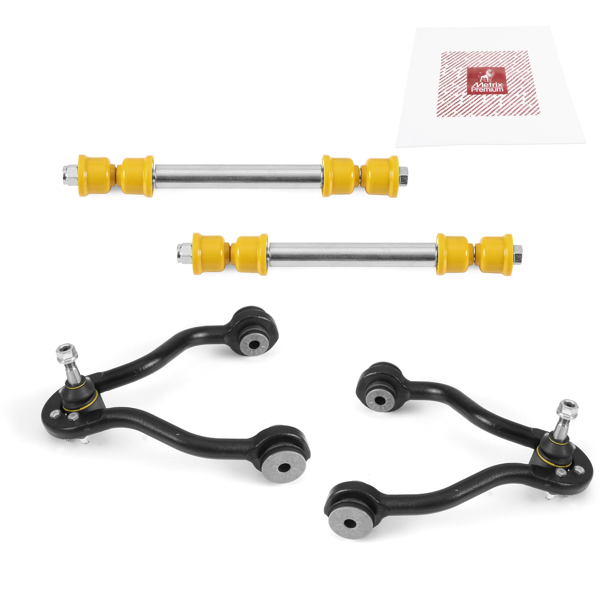 Metrix Premium Chassis Parts - 4 Pc Front L/R Upper Control Arm & Front Sway Bar Stabilizer End Link Kit Fits 95-00 Chevrolet Ta
