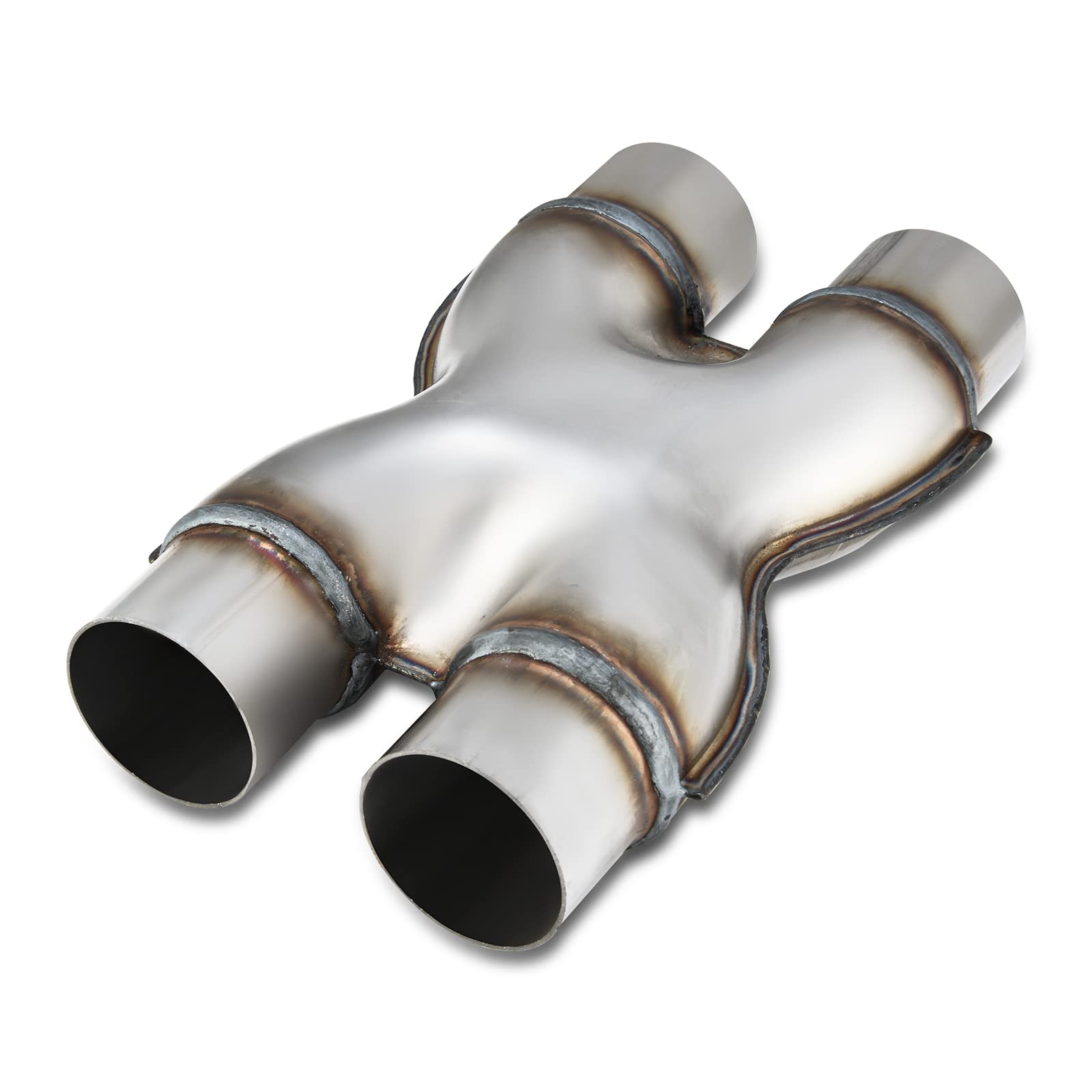 AUTOSAVER88 Exhaust X Pipe 2.5 Inch Inlet, 2.5'' Inlet 2.5'' Outlet 12'' Long 201 Stainless Steel Universal Exhaust Pipe for Smo