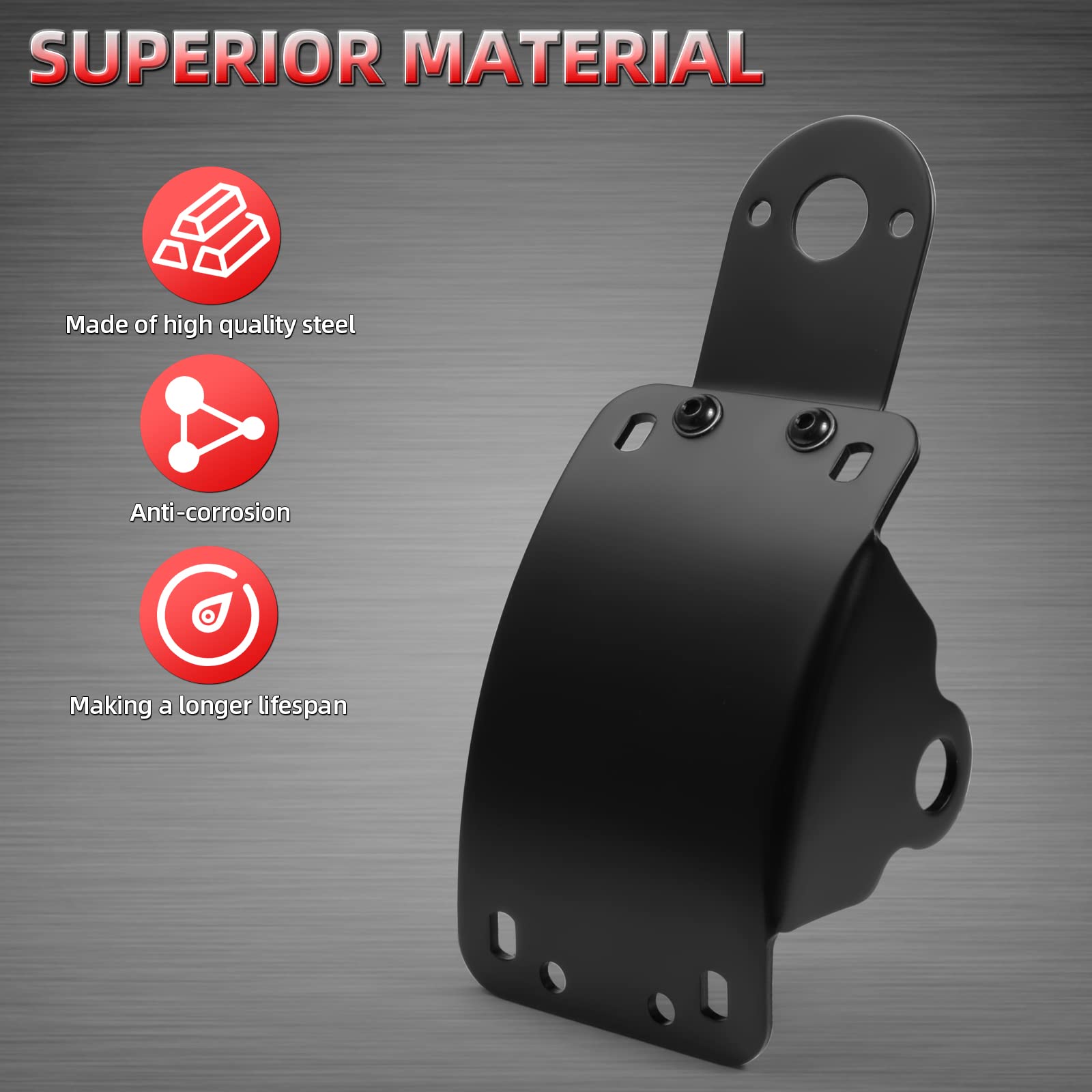 Amazicha Side Mount License Plate Bracket Curved 3/4 Inch Axle Hole Compatible For Harley Touring Sporster Bobber Choppers