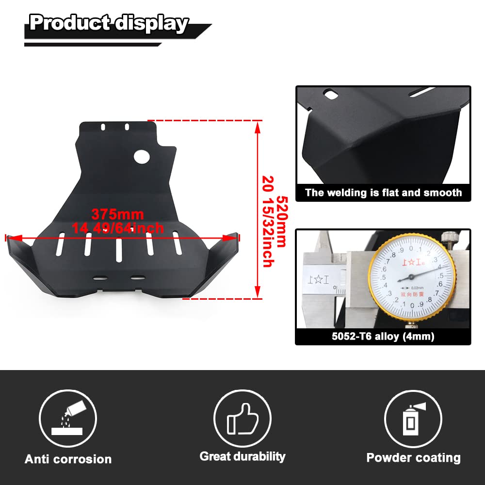 Xitomer Motorcycle Skid Bash Plate, Fit for KLX300R SM 2020-2024/ KLX300 (Dual Sport) 2020-2024 / KLX250R 1994-1996 / KLX250 KLX