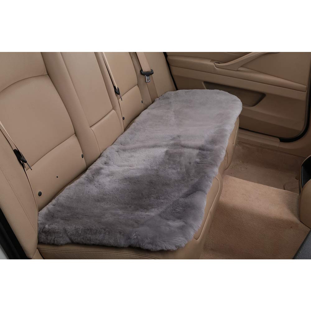 Ogland Fluffy Genuine Sheepskin Car Back Seat Cover For Auto Fuzzy Interior Accessories With Soft Wool Eco-Friendly Natural Fur