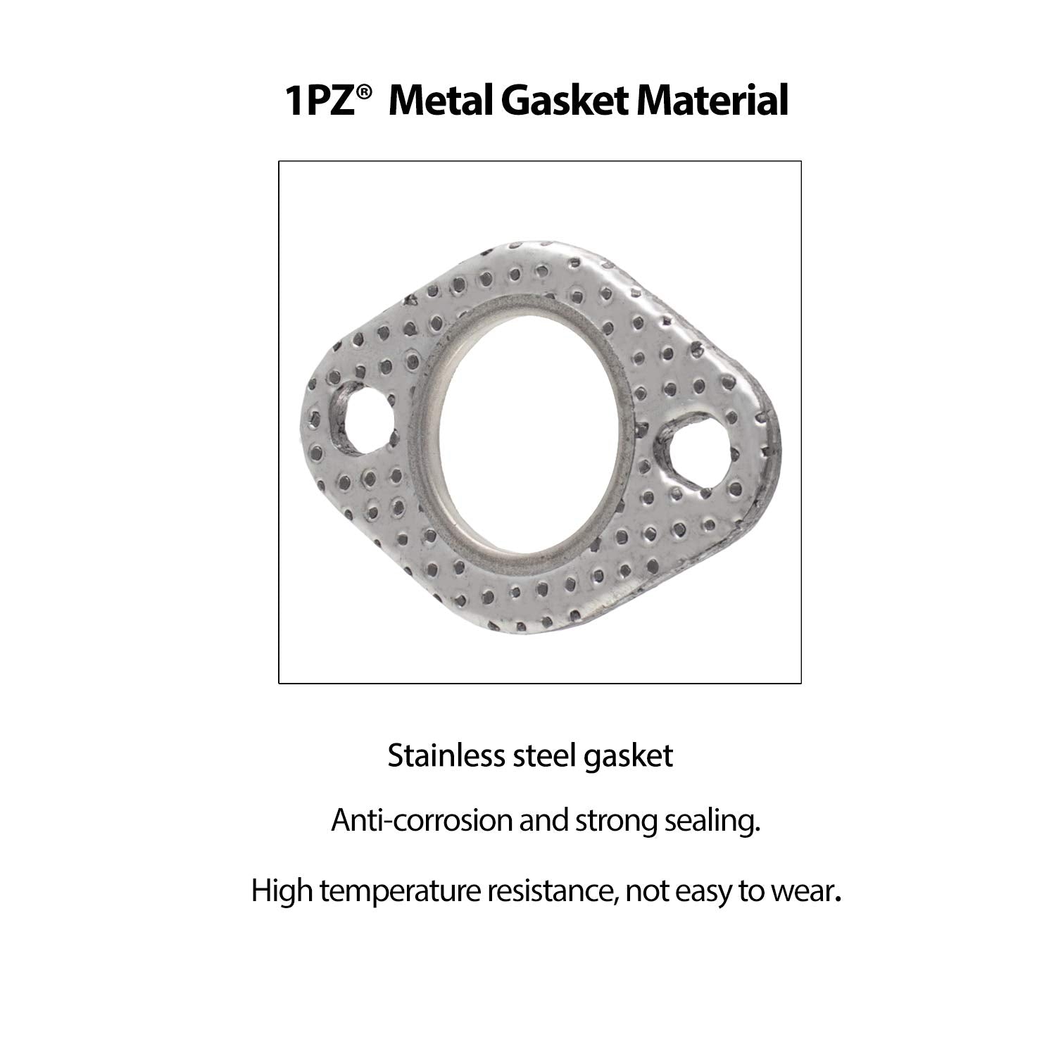 1Pz Mg2-Eg5 Exhaust Bolt And Gasket For Gy6 50Cc 70Cc 90Cc 110Cc 125Cc 150Cc Scooters Atvs (Black)
