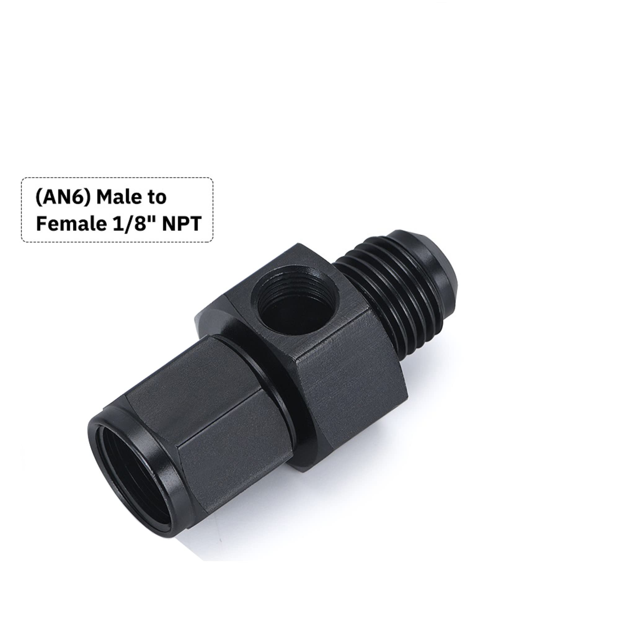 CYONRUAN Universal Fuel Pressure Gauge 0-100psi with 1/8 NPT & 6AN Adapter - Accurate Oil Pressure Measurement Tool