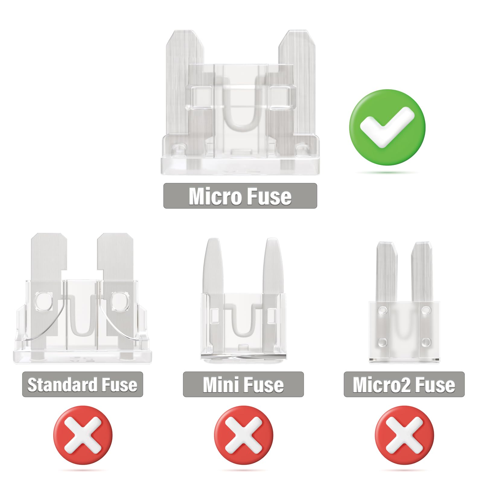 ALLECIN 25A Low Profile Mini Fuse 25 Amp Micro Car Fuses 25Amp Auto Blade Fusible Automotive Fusibles para Carro for RV Boat Aut