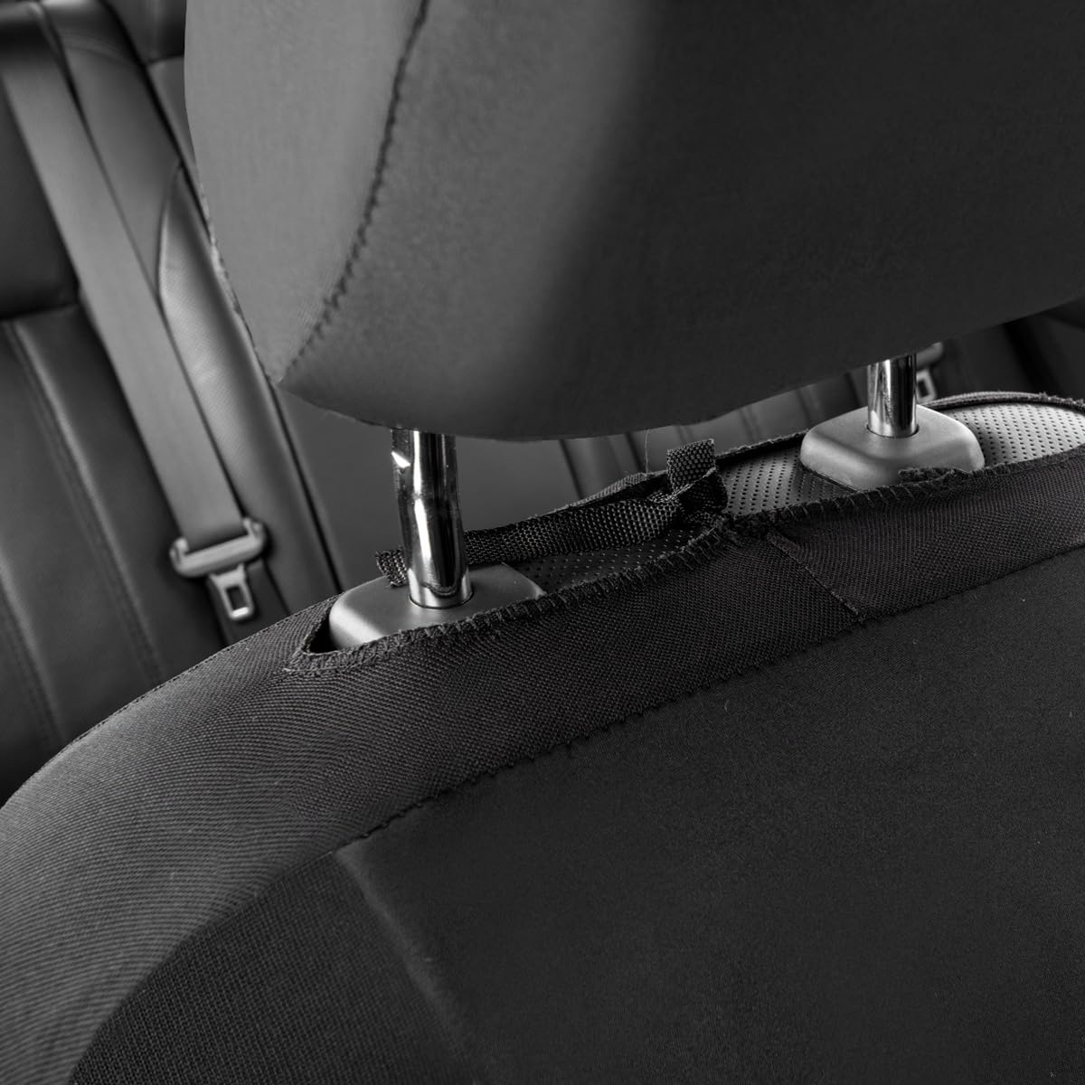 Car Pass Neoprene Eva Waterproof Car Seat Covers Front Seats Only, Universal Fit For Suv Vehicles Automotive With 5Mm Composite Eva Inside,Airbag Compatible (Two Seats 6Pcs, Black And Black)