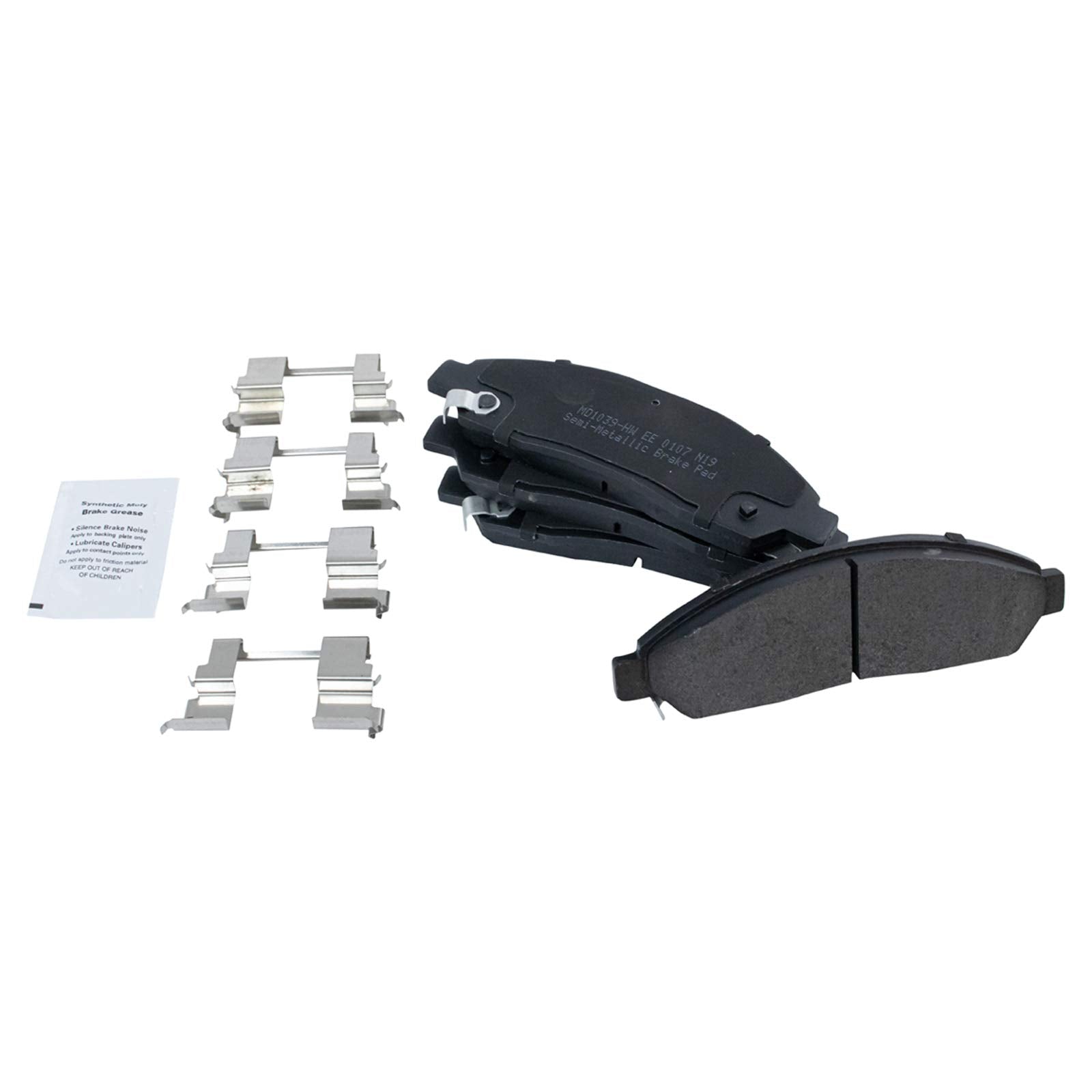 Trq Front Brake Pad & Rotor Kit Brake Pads Brake Rotor Semi-Metallic Premium G-Coated Compatible With 2004-2008 Chevrolet Colora