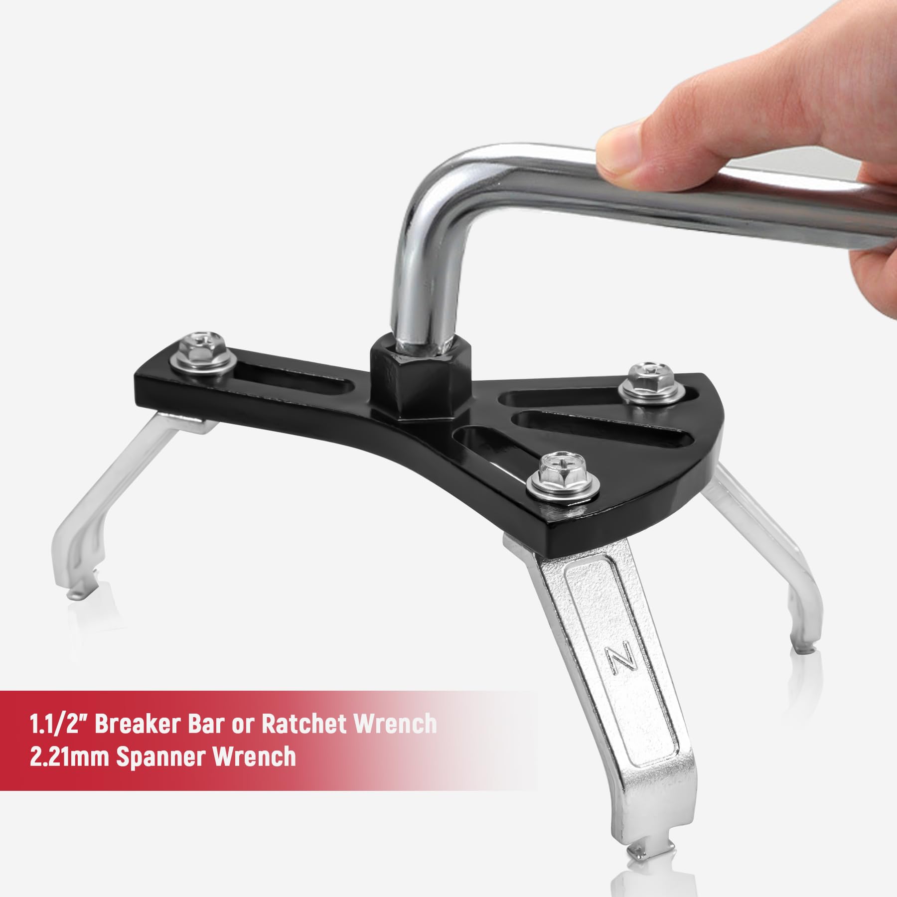 AUPREX Universal Fuel Pump Removal Tool, Adjustable Fuel Pump Lock Ring Tool with 3 Arms, 5.2    to 7.17    Fuel Lid Tank Cover