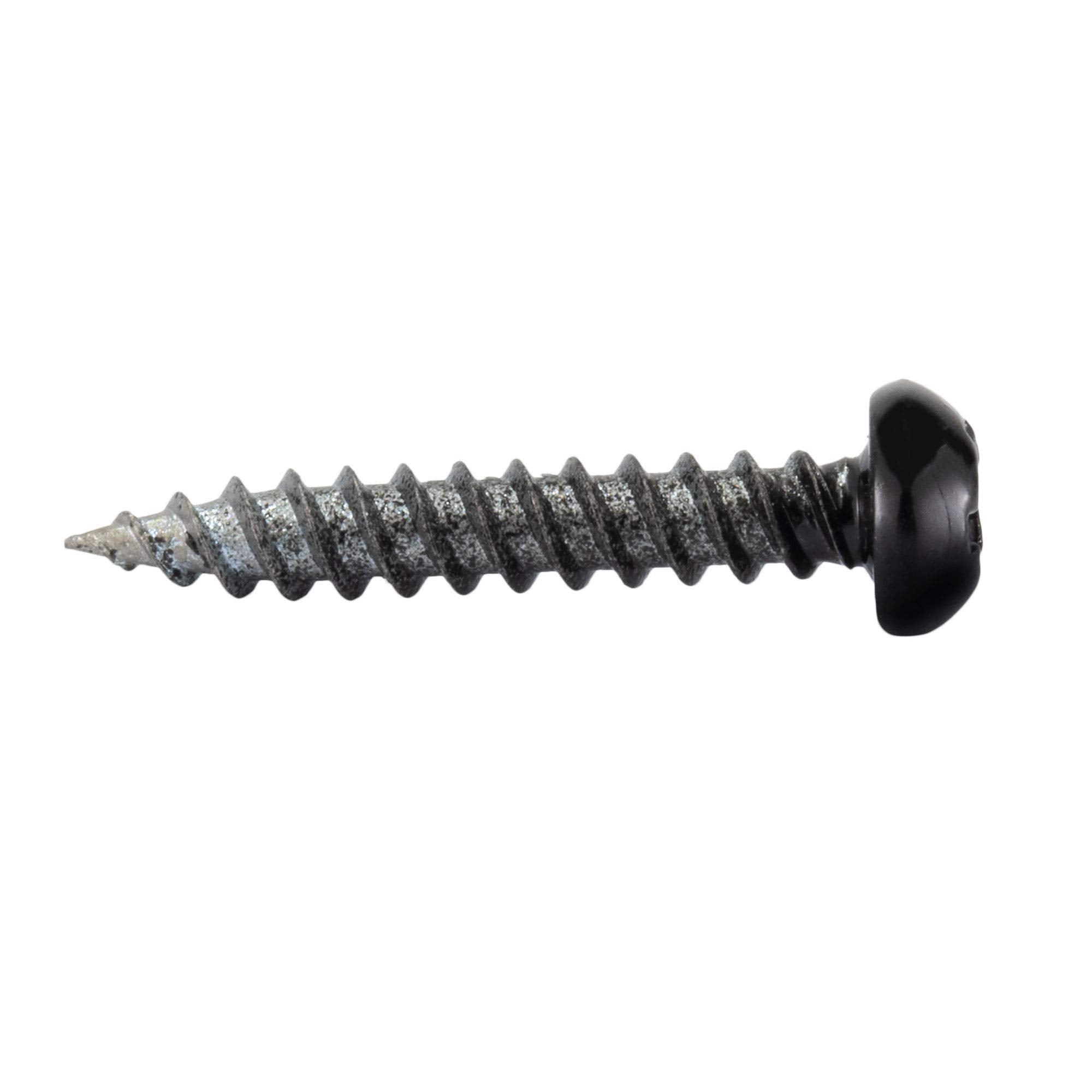 Recpro 8X1 Pan Head Metal Rv Screws | Polar Black | Multi-Pack | Rv Interior Screws | Factory Finished Look | (50)