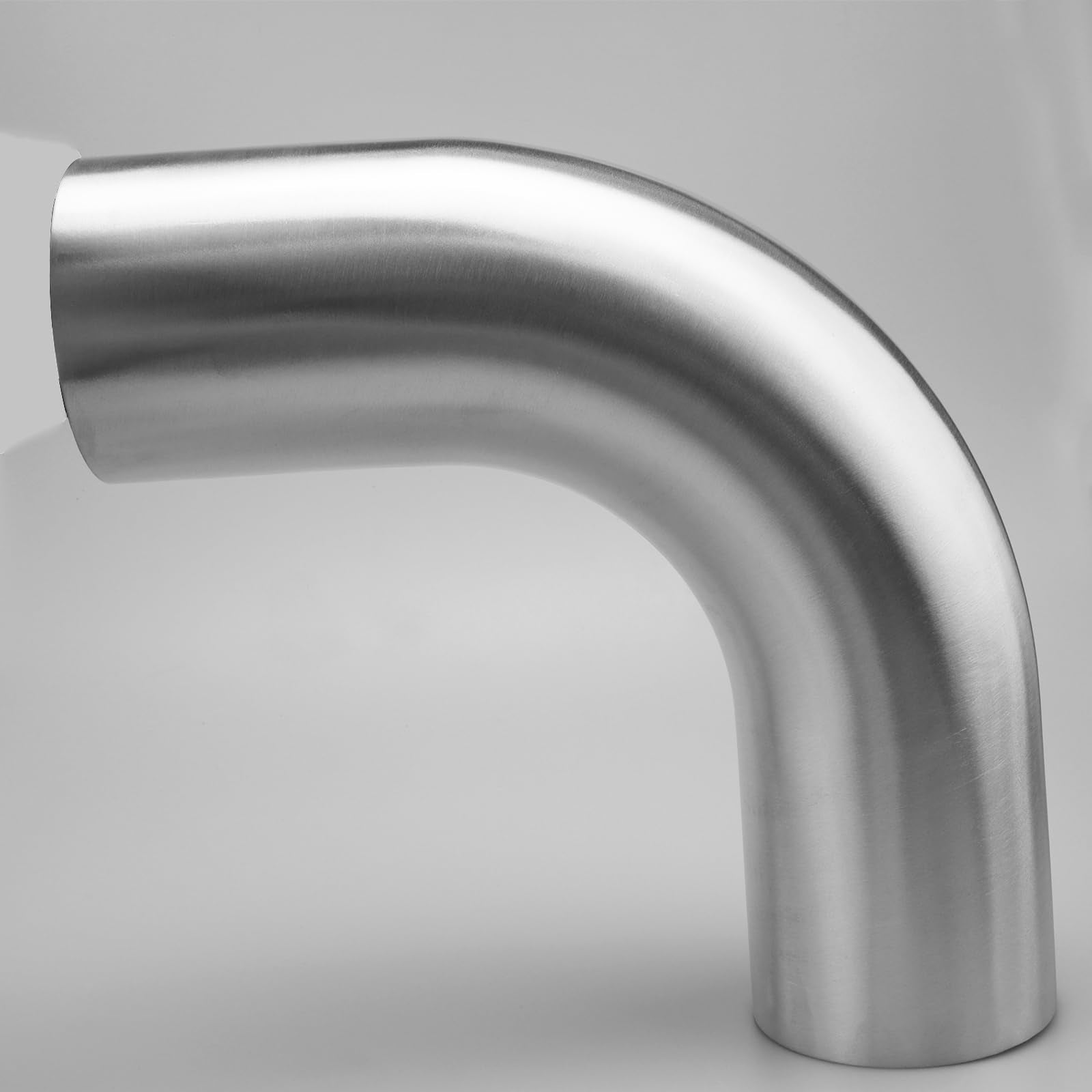 Ac Performance 4'' (102Mm) Od 90 Degree Aluminum Mandrel Elbow Intercooler Pipe Air Intake Tube, 1.35D Radius, Brushed Finish