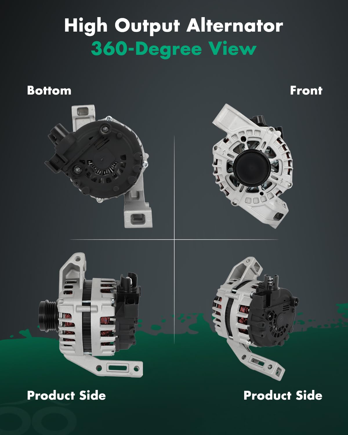 SCITOO Alternator Fit for Ford for Focus 2.0L 2012-2018- 12V 150Amp CW w/o Pulley Class, Replace OE# 11653 11747