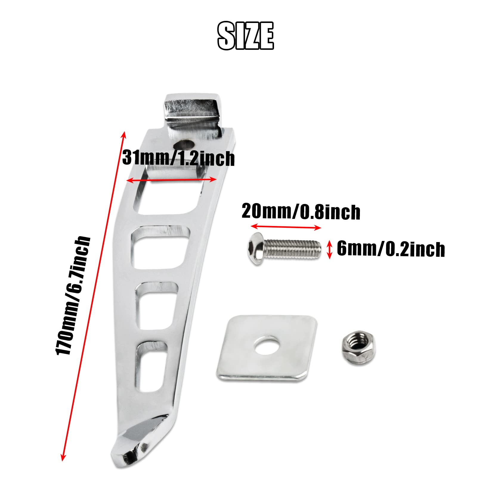 Psler Kickstands Side Stand Assist Tool Accessories Motorcycle Jiffy Stand Extension Kit Foot Pedal Support For Dyna 1993-2017, Chrome