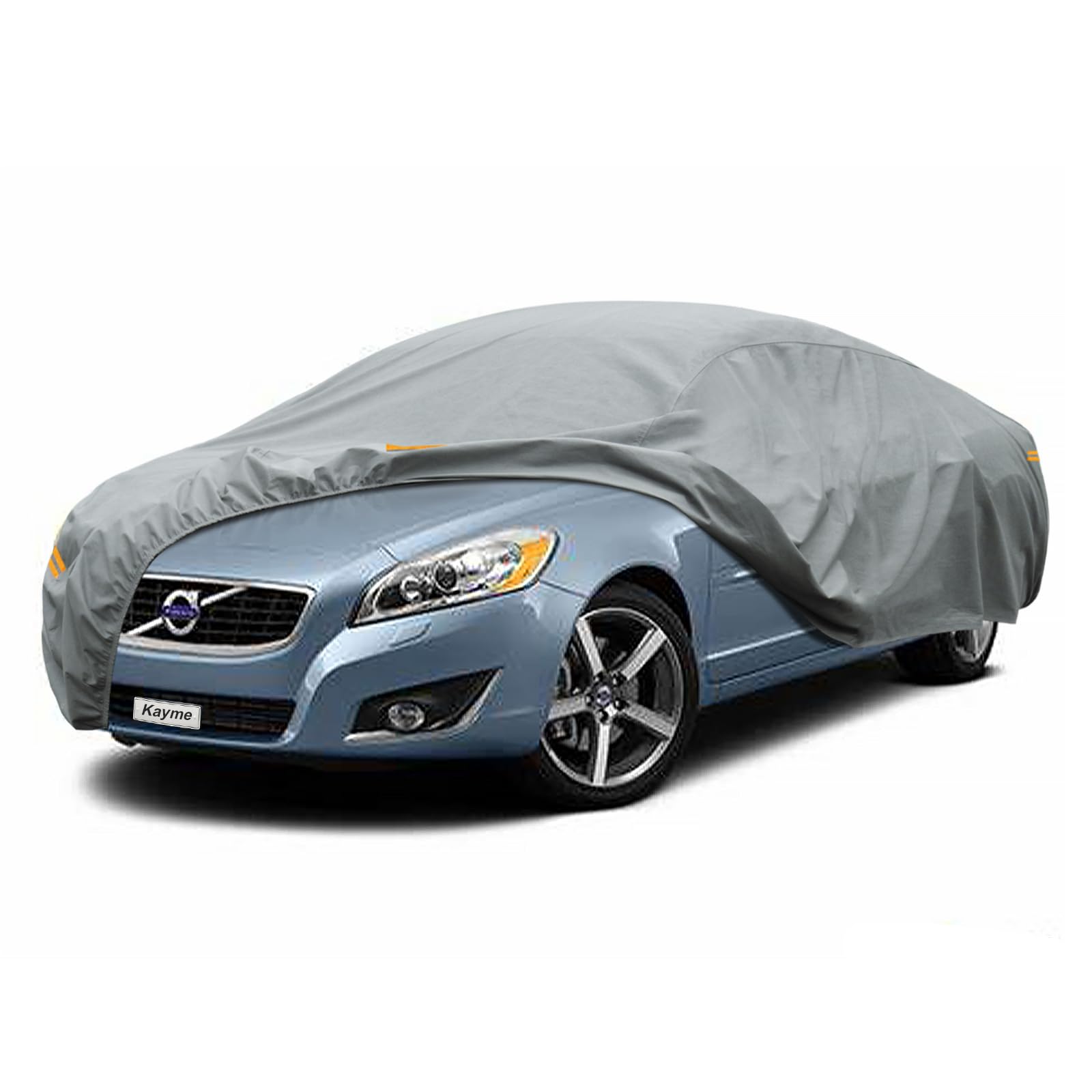 Kayme Heavy Duty Car Cover Custom Fit Volvo C70 (2009-2013) Waterproof All Weather For Automobiles, Full Exterior Covers Sun Rai