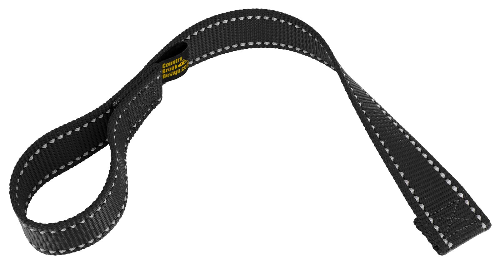Country Brook Design - 1 Inch Winch Hook Pull Strap with Reflective Nylon - Black