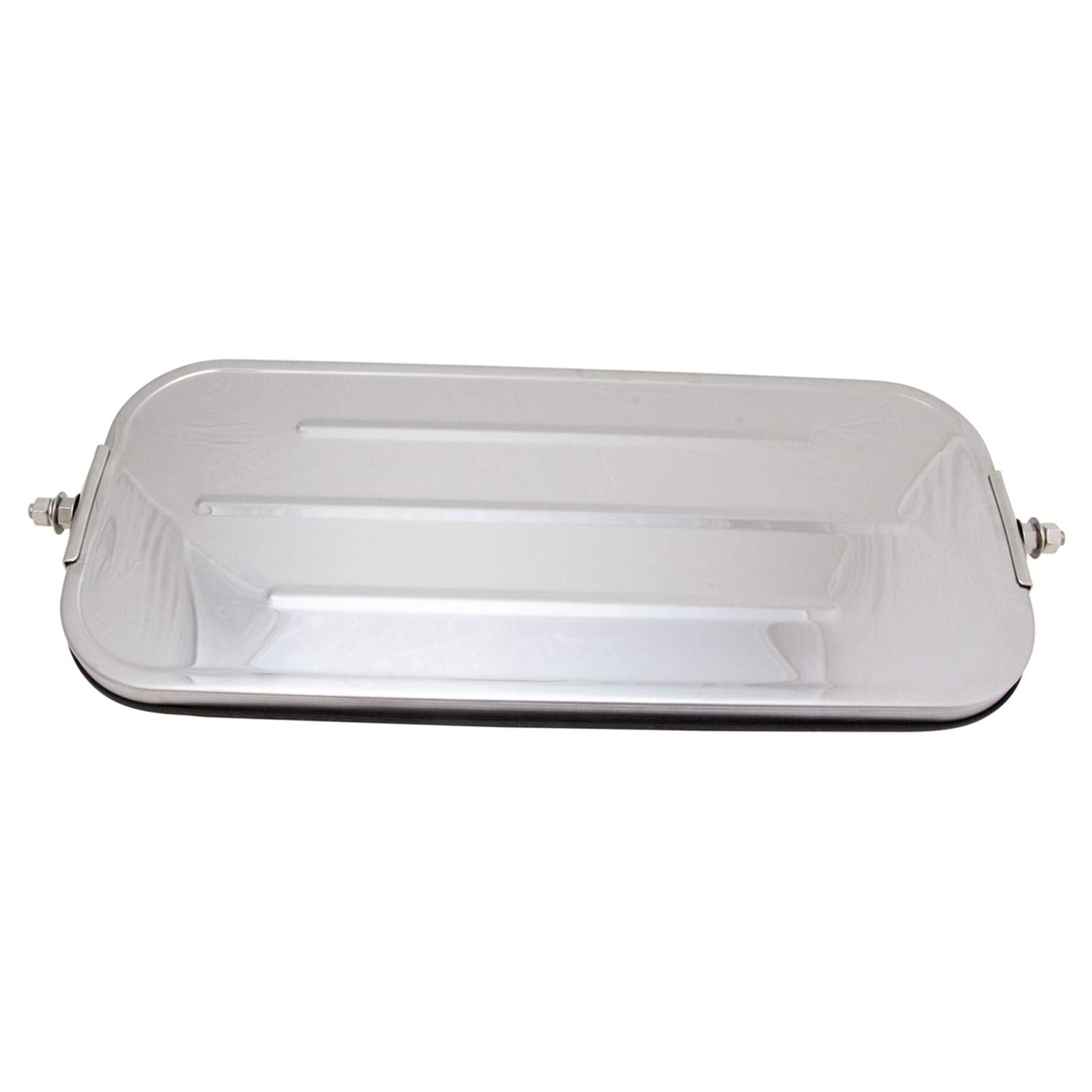 Trq West Coast Mirror Ribbed Back 16X7 Stainless Steel Pair Compatible With Heavy Duty Truck