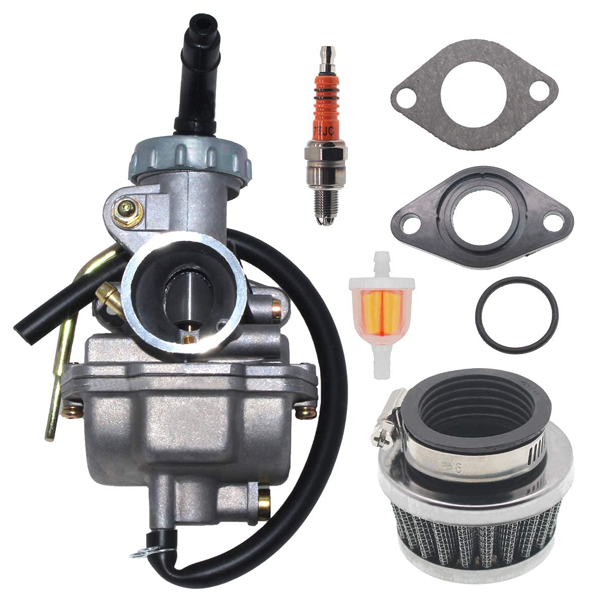 Pz20 Carburetor For Taotao Baja 50Cc 70Cc 90Cc 110Cc 125Cc Chinese Quad 4 Stroke Atv 4 Wheeler Go Kart Dirt Bike