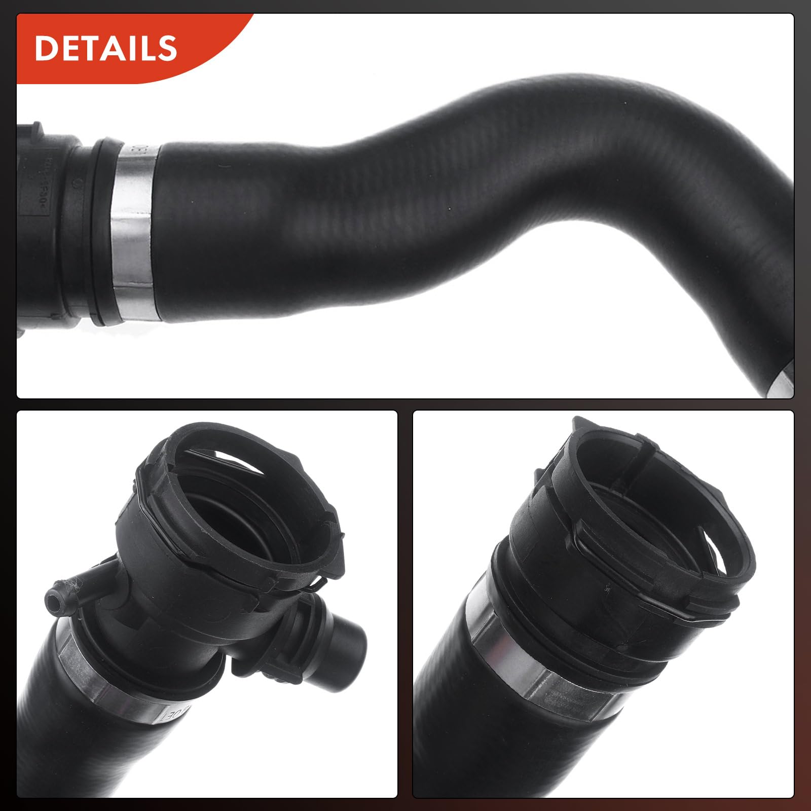 A-Premium Upper Radiator Coolant Hose Compatible with BMW E82 1 Series M 2011, E82/E88 135i 2008-2013, 335i 2007-2011, X1 E84 2010-2015, Z4 E89 2009-2016, L6 3.0L, Replace# 17127540127