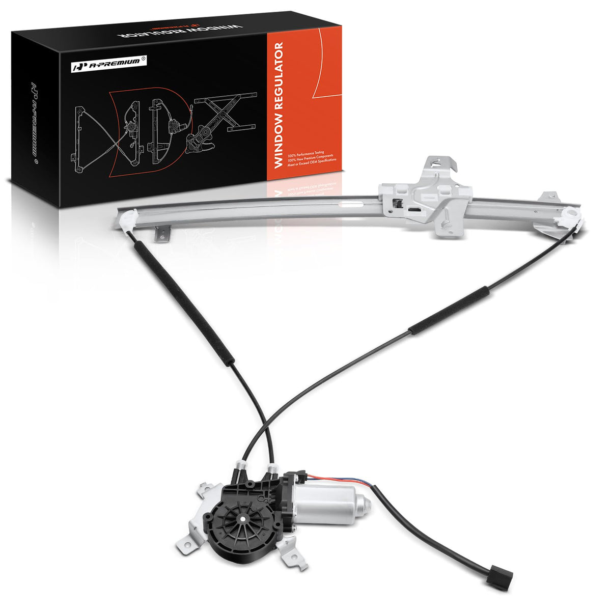 A-Premium Power Window Regulator with Motor Replacement for Ford E-150 2003-2014 E-250 Econoline 1992-2002 E-350 E-450 E-550 Sup