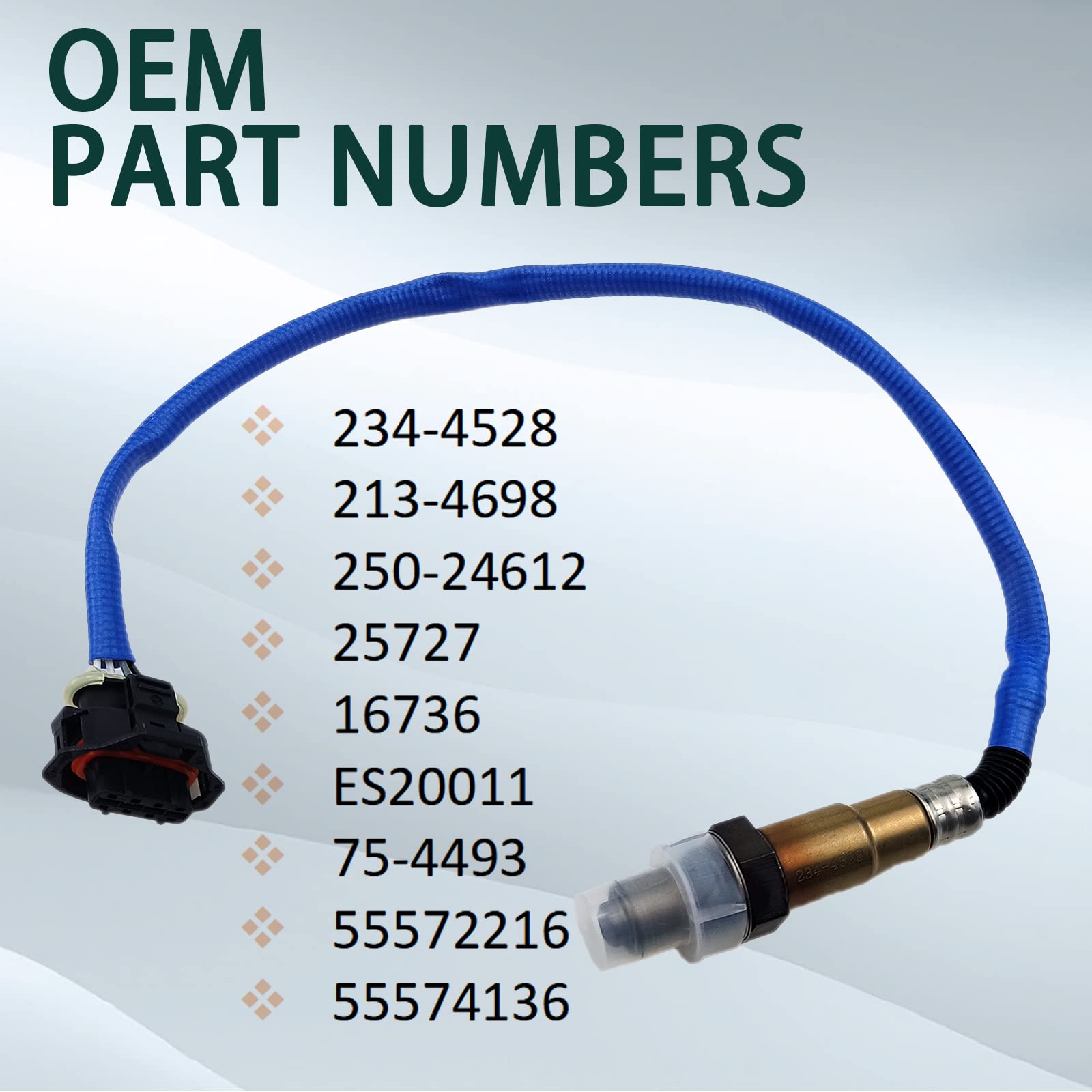 ChawYI 234-4528 Downstream Oxygen O2 Sensor Compatible with Chevy Cruze Limited Sonic Trax, for Pontiac G8 Boxster, Saab 9-3 9-4