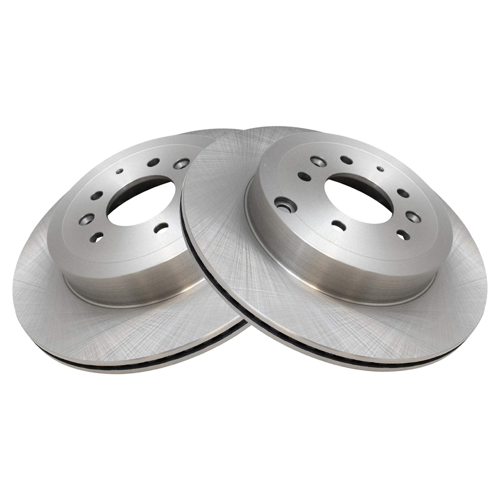 Trq Rear Brake Pad & Rotor Kit Brake Pads Brake Rotor Semi-Metallic Compatible With 2007-2015 Mazda Cx-9